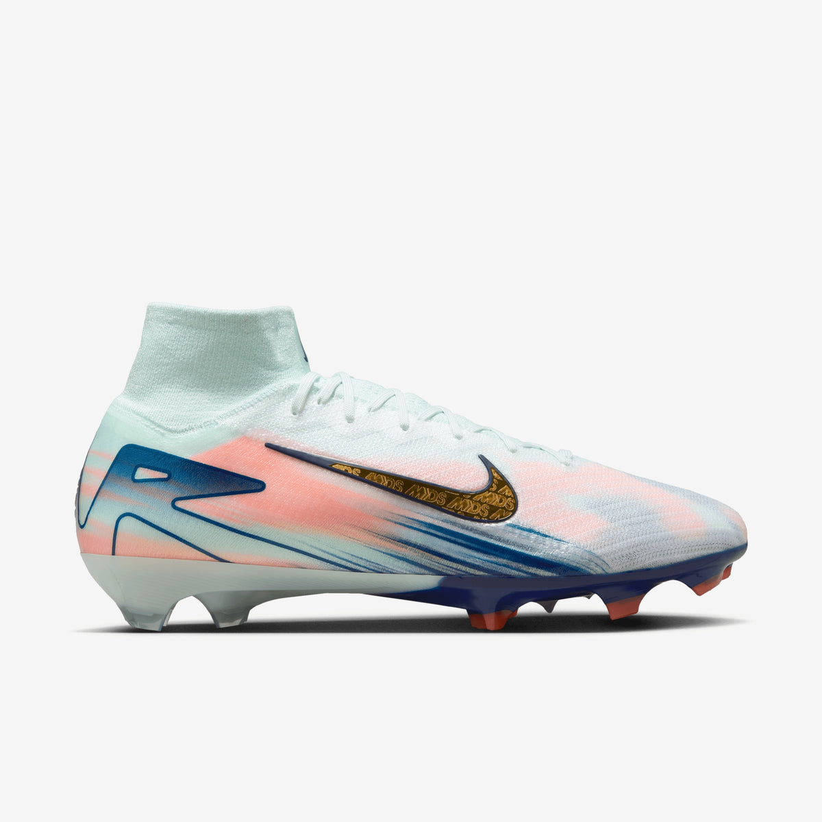 Nike Mercurial Soccer Cleats - Orange and White Nike Mercurial Superfly 6 Elite AG-PRO Just Do It - White  main image 3