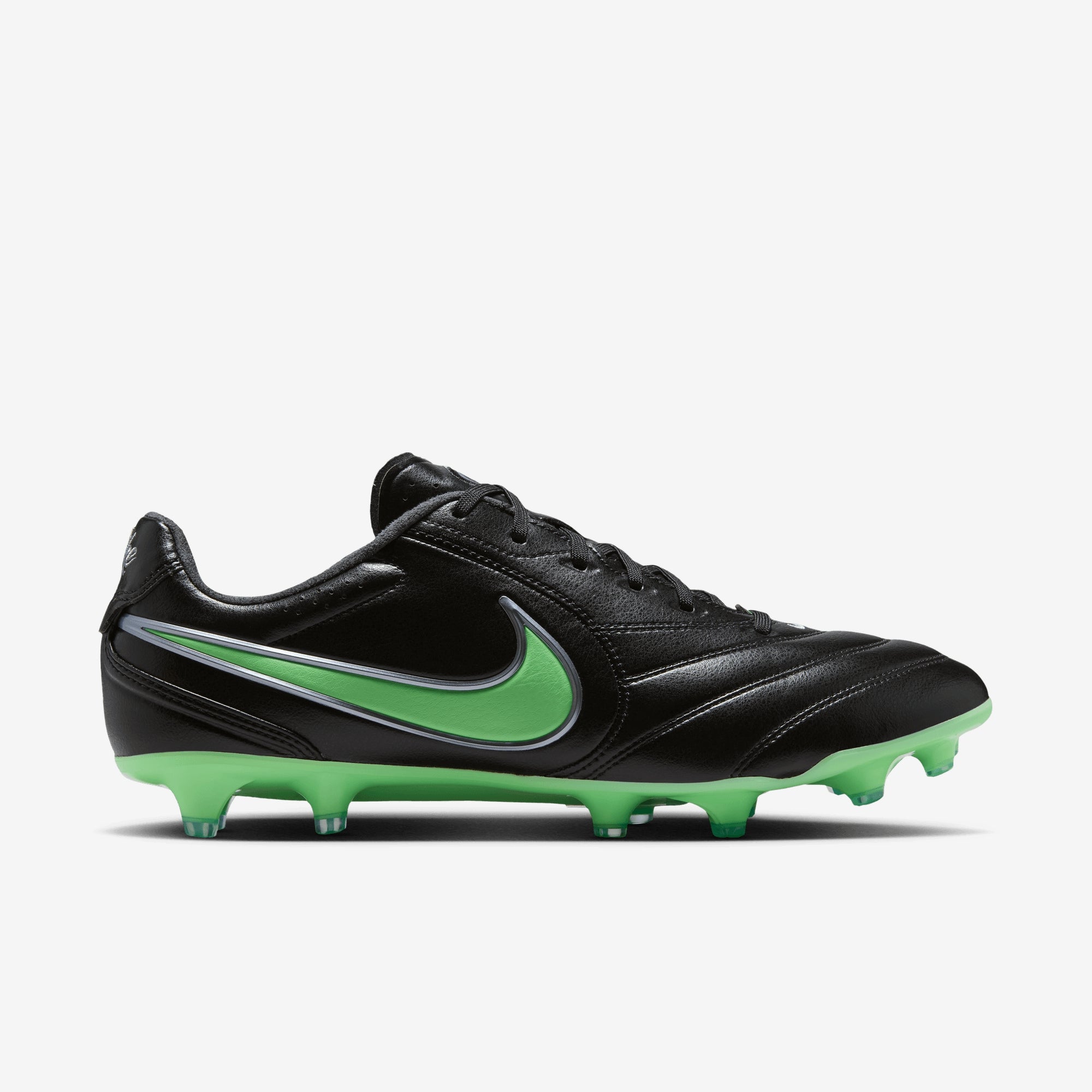 Nike Tiempo Ligera Pro Firm-Ground Low-Top Soccer Cleats - Black/Illusion Green-Black