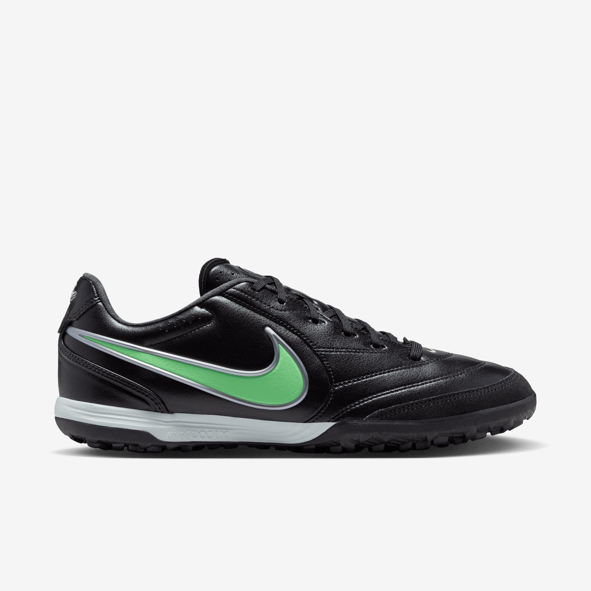 Nike Tiempo Ligera Pro Turf Low-Top Soccer Shoes - Black/Illusion Green-Black