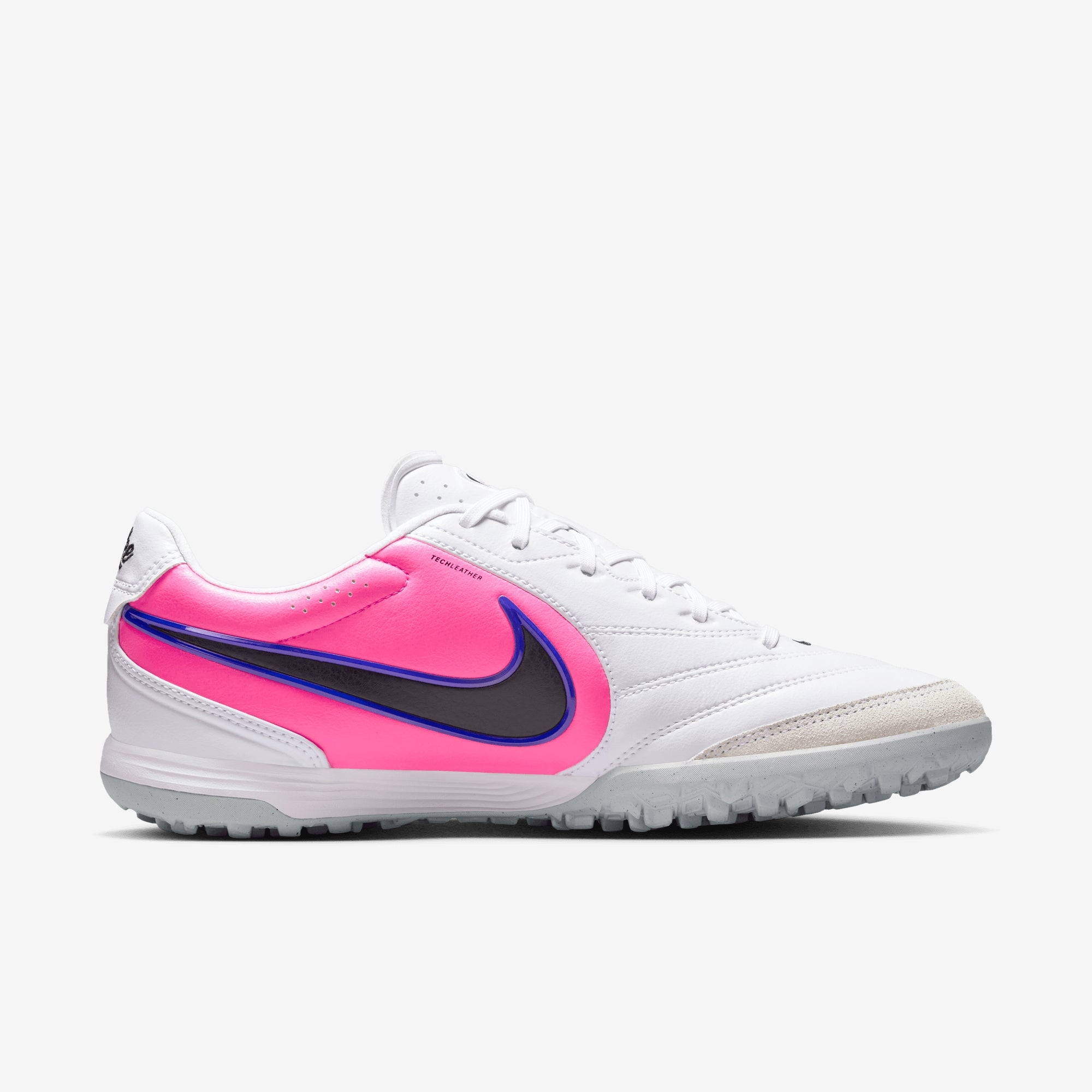 Nike Tiempo Ligera Pro Turf Low-Top Soccer Shoes - White/Black-Racer Blue-Pink Blast
