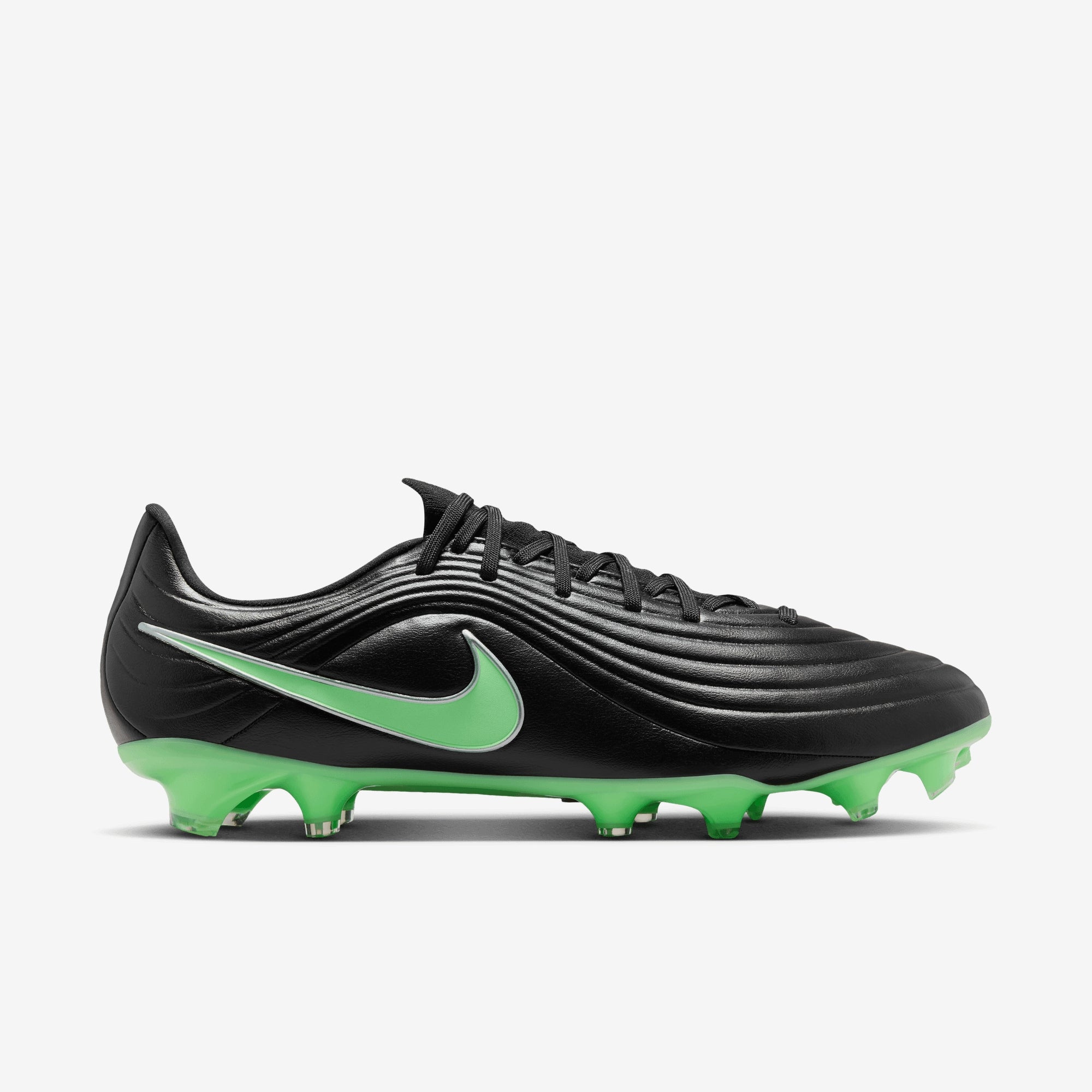 Nike Tiempo Maestro Academy Multi-Ground Low-Top Soccer Cleats - Black/Illusion Green-Black