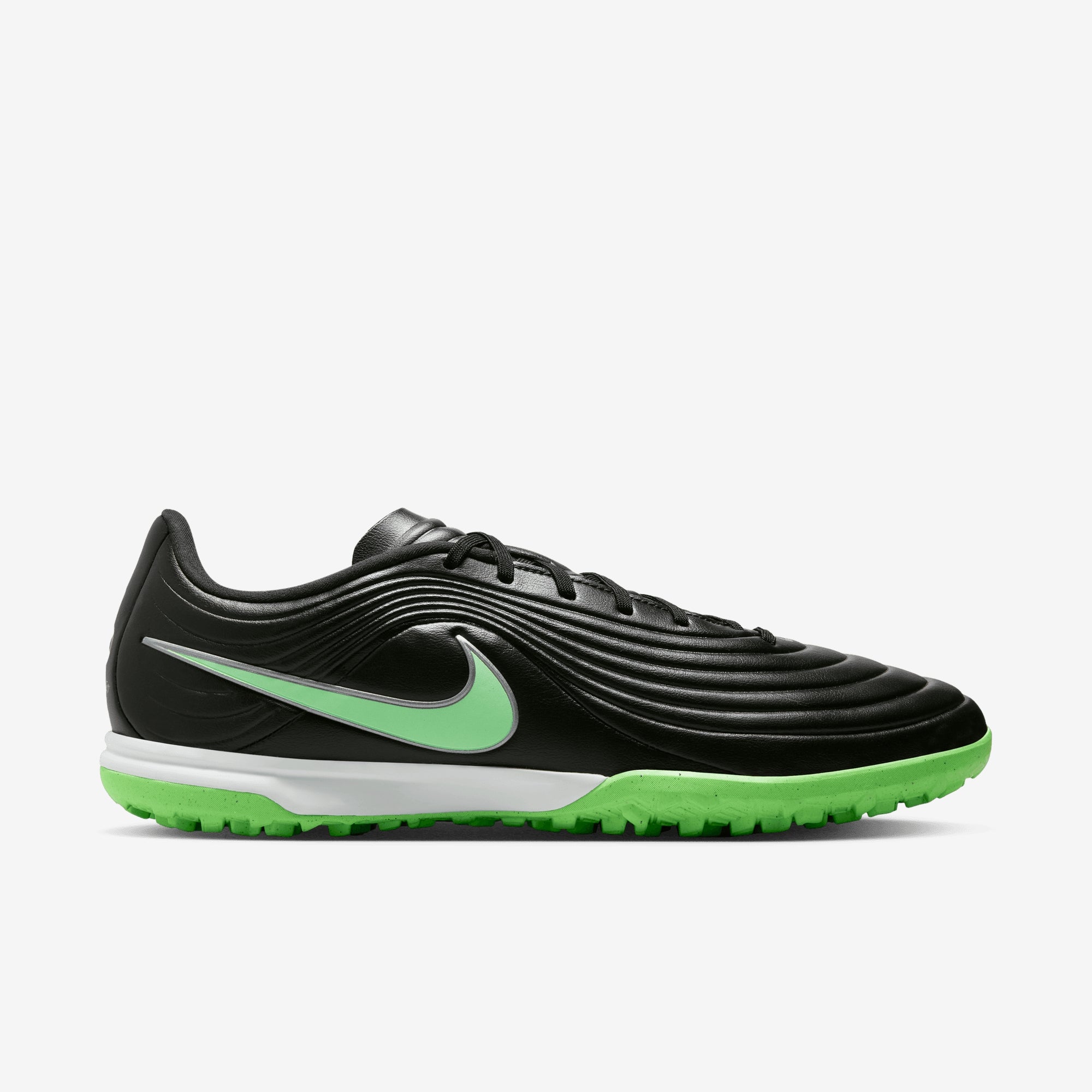 Nike Tiempo Maestro Academy Turf Low-Top Soccer Shoes - Black/Illusion Green-Black