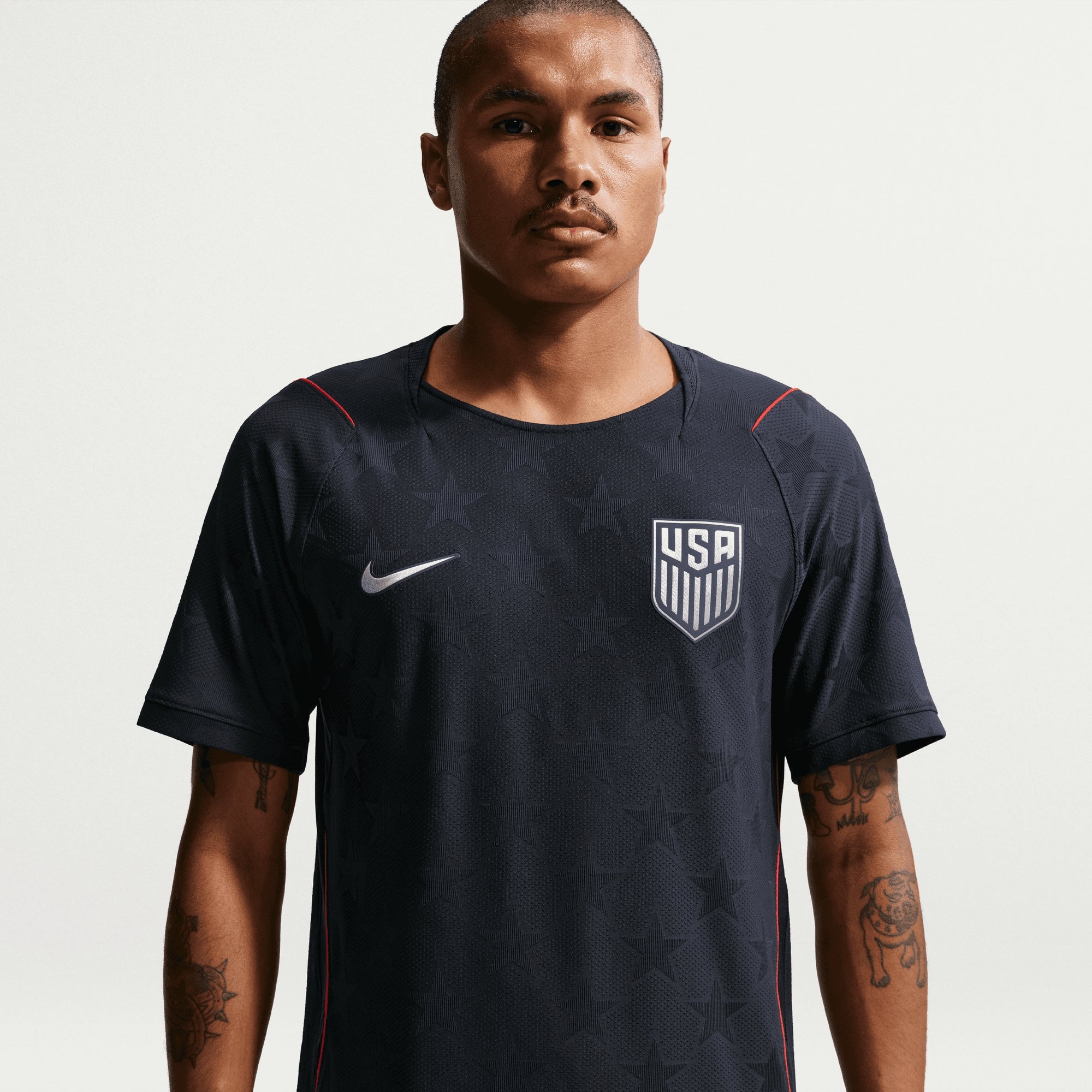 Nike USMNT 2026/27 Match Away Men's Aero-FIT Soccer Authentic Jersey - Dark Obsidian/Pure Platinum
