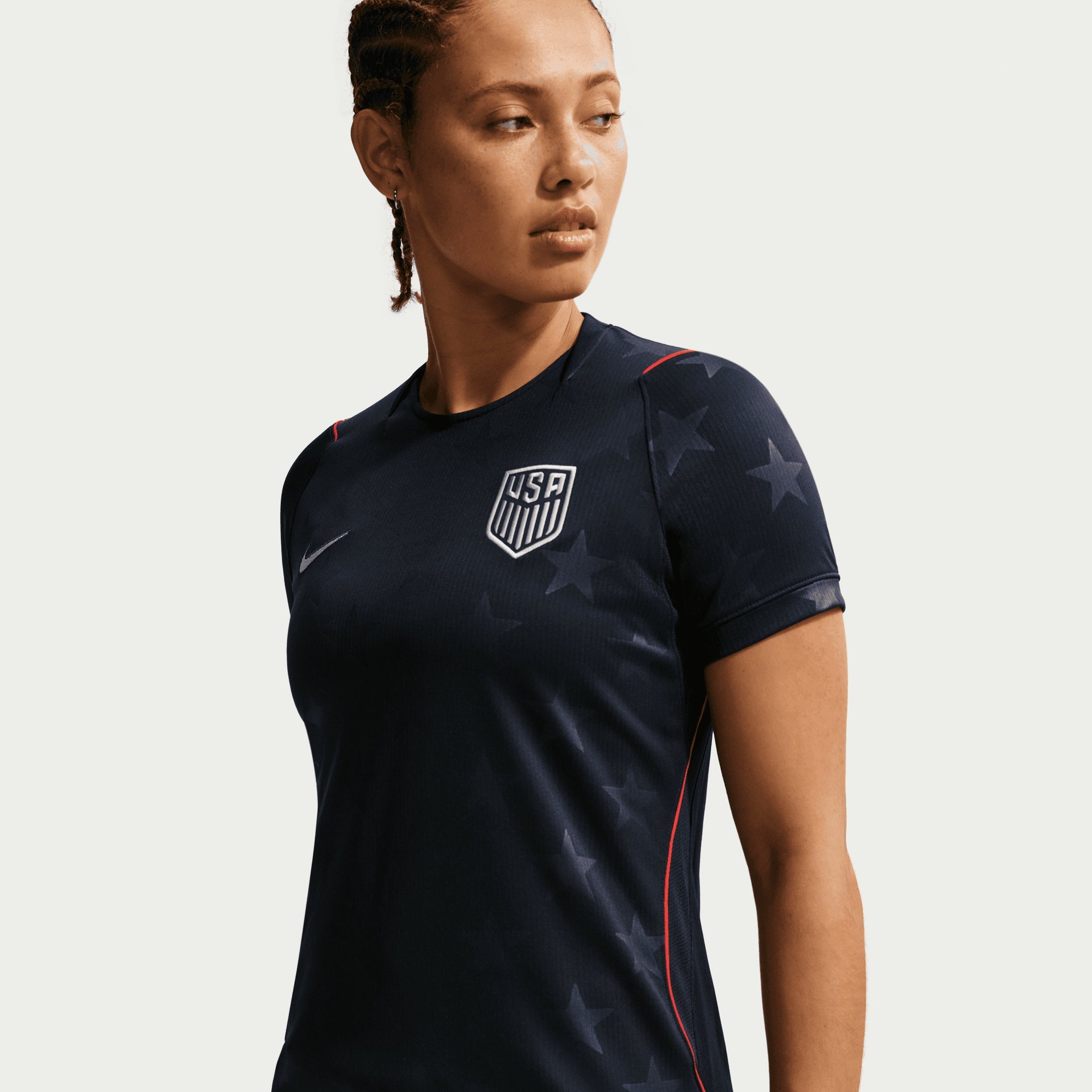 Nike USMNT 2026 Stadium Away Women's Dri-FIT Soccer Replica Jersey - Dark Obsidian/Pure Platinum