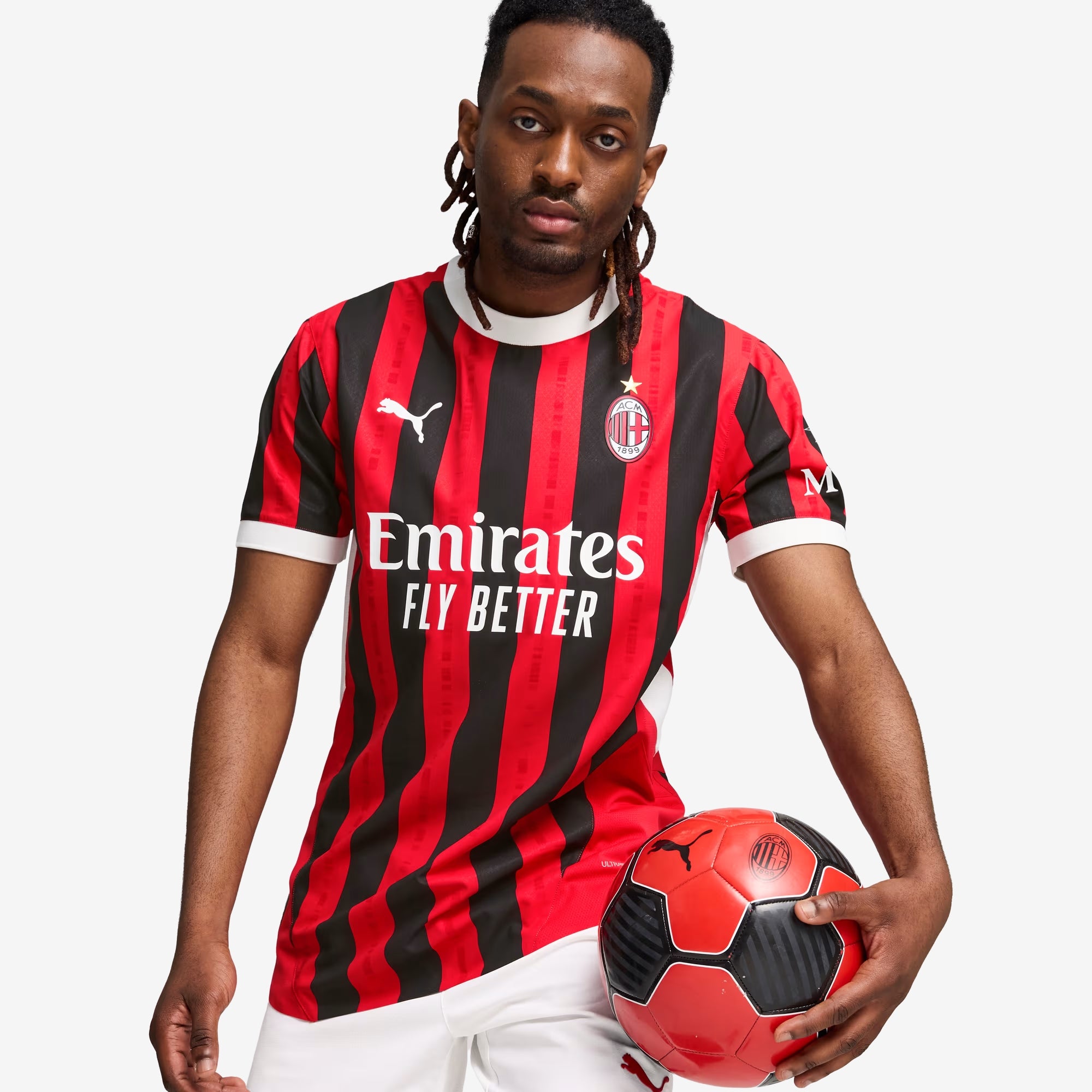 PUMA AC Milan 2024/25 Match Home Men's dryCELL Soccer Authentic Jersey - For All Time Red-PUMA Black