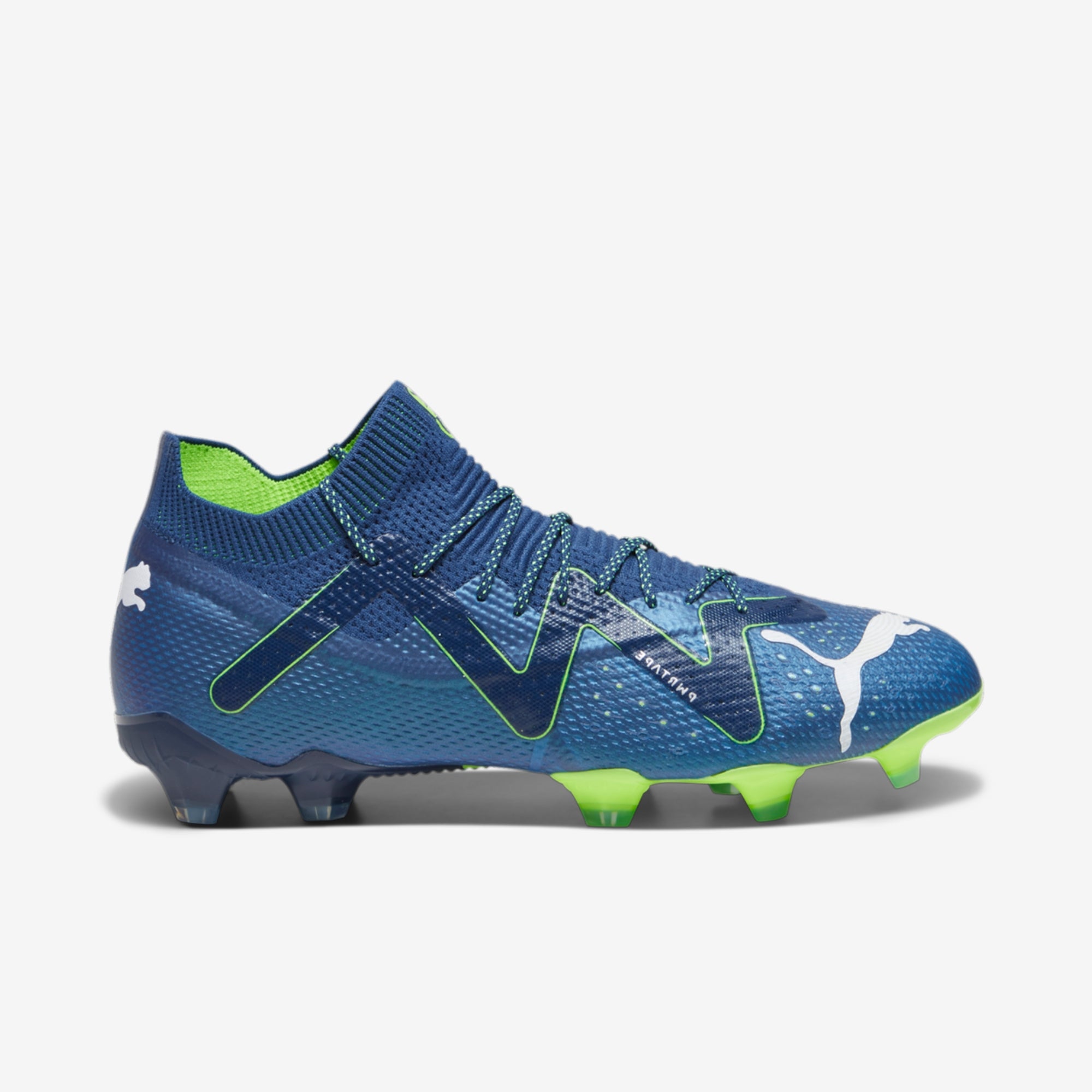 PUMA FUTURE ULTIMATE Firm/Artificial-Ground Low-Top Soccer Cleats - Persian Blue-PUMA White-Pro Green
