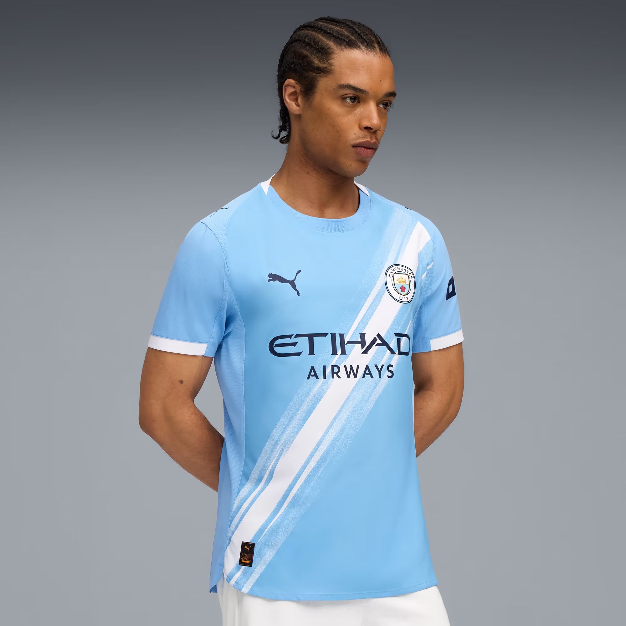 PUMA Manchester City 2025/26 Match Home Men's dryCELL Soccer Authentic Jersey - Team Light Blue-PUMA White
