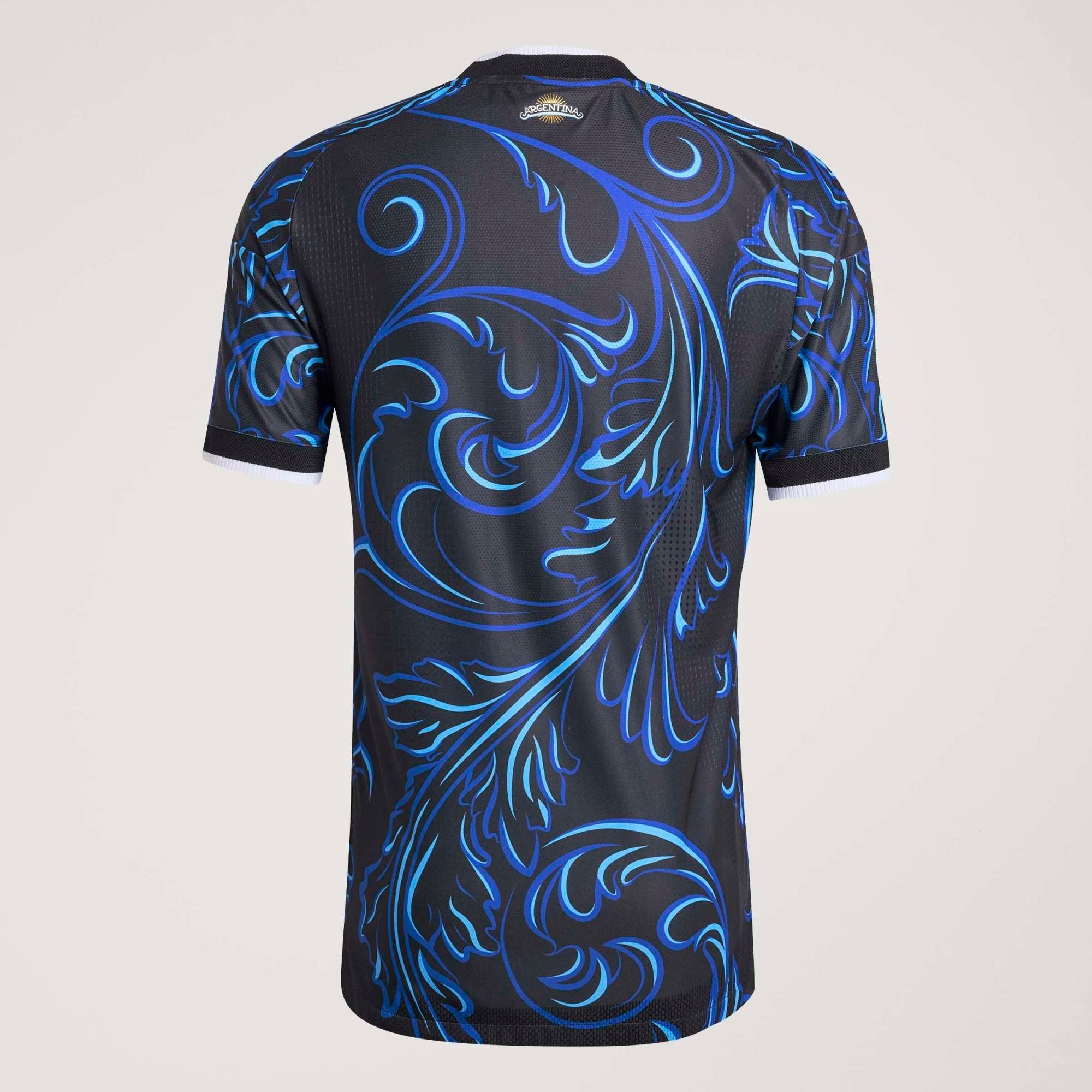 adidas Argentina 2026 Match Away Men's Soccer Authentic Jersey - Black / Lucid Blue / Blue Burst