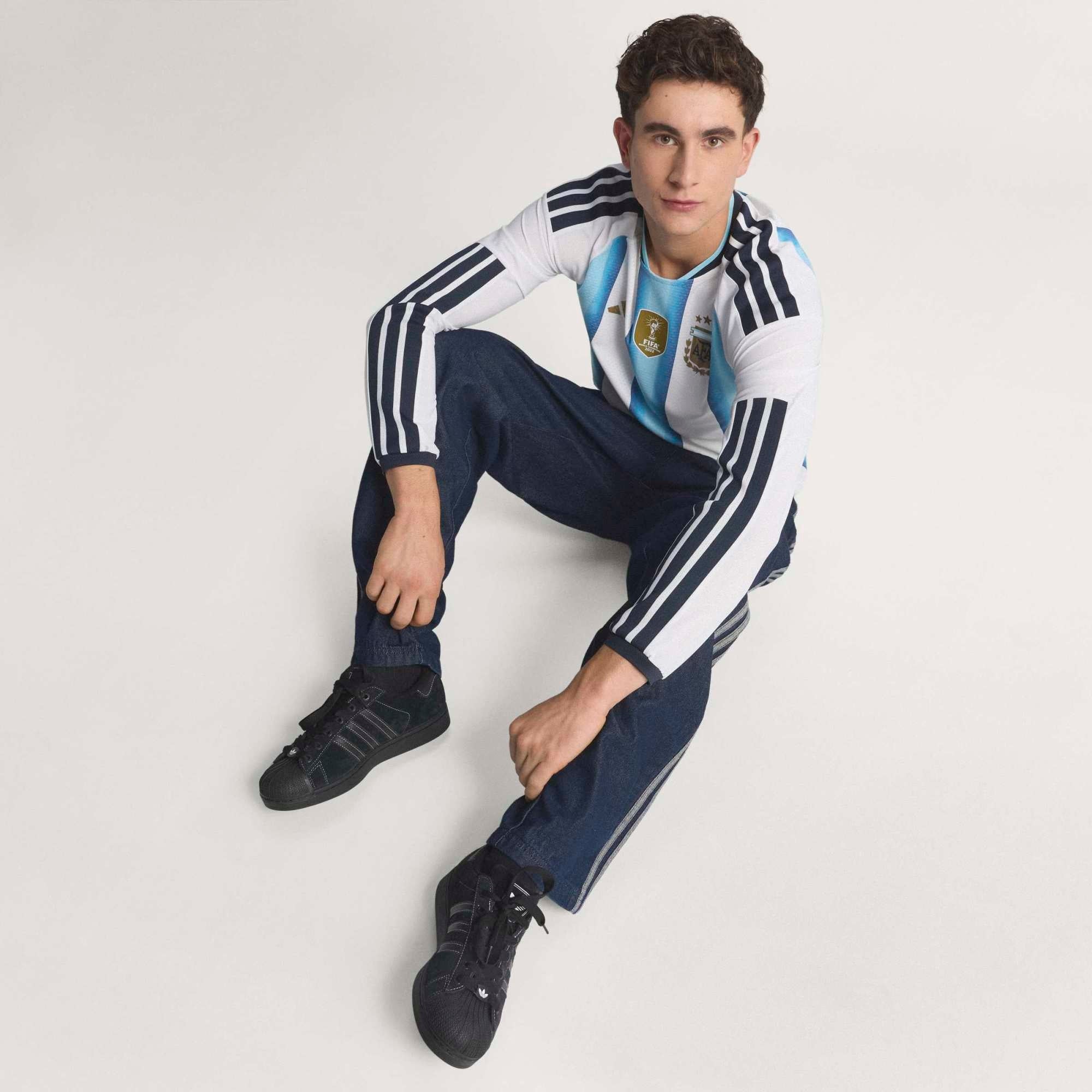 adidas Argentina 2026 Match Home Men's Soccer Authentic Long-Sleeve Jersey - White / Icey Blue / Light Blue