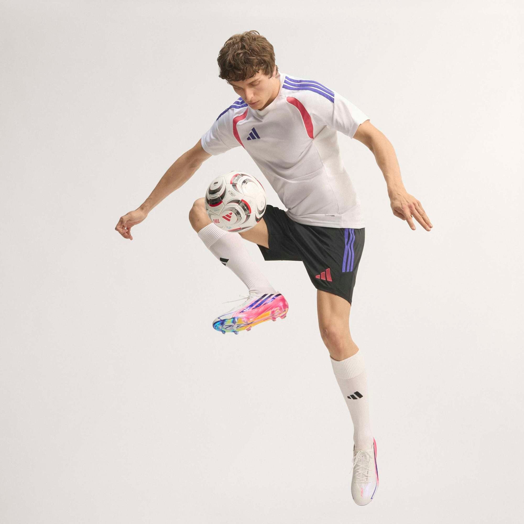 adidas F50 Hyperfast Elite Firm-Ground Low-Top Soccer Cleats - Ftwr White / Solar Purple / Solar Turbo