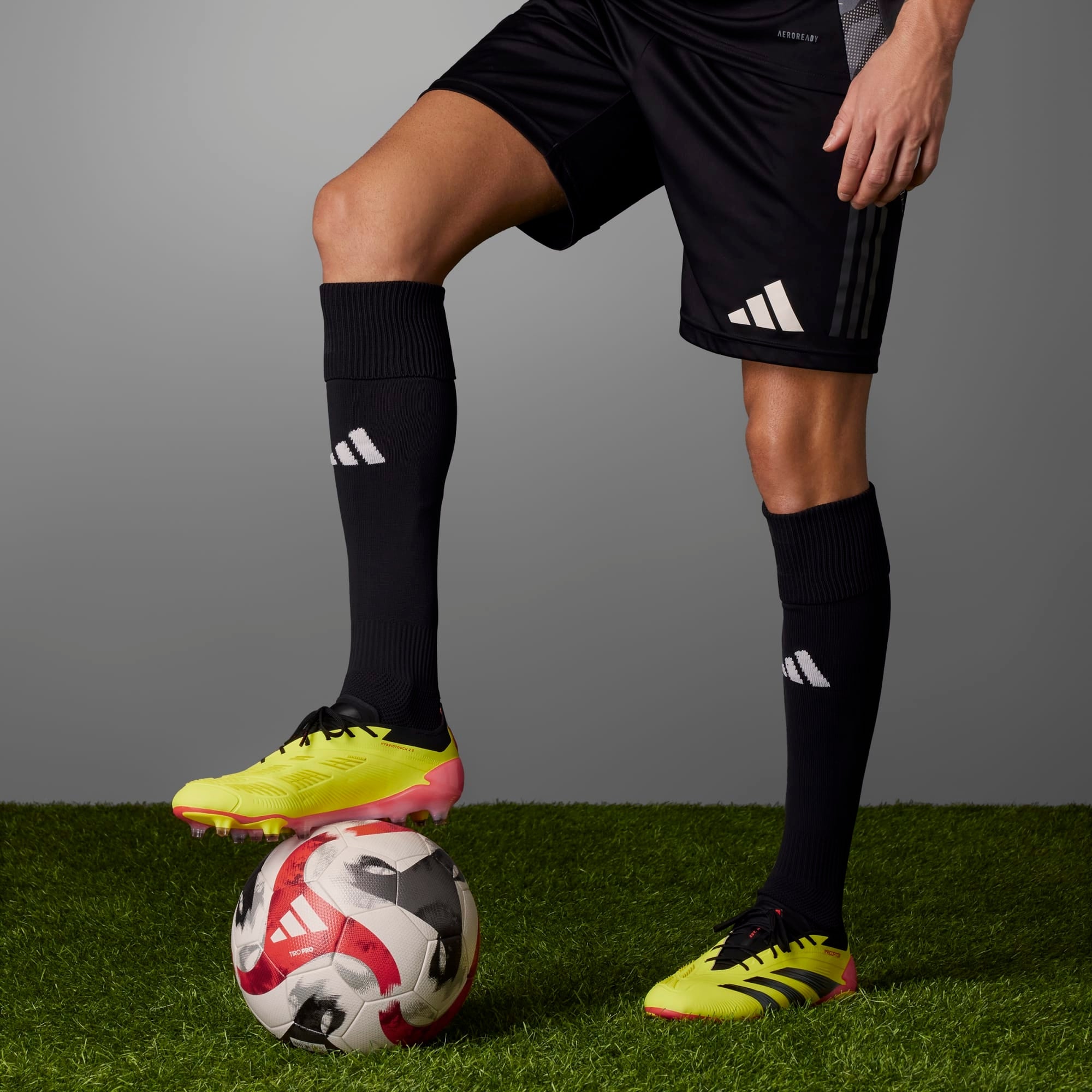 adidas Predator Elite Firm-Ground Low-Top Soccer Cleats - Team Solar Yellow 2 / Core Black / Solar Red