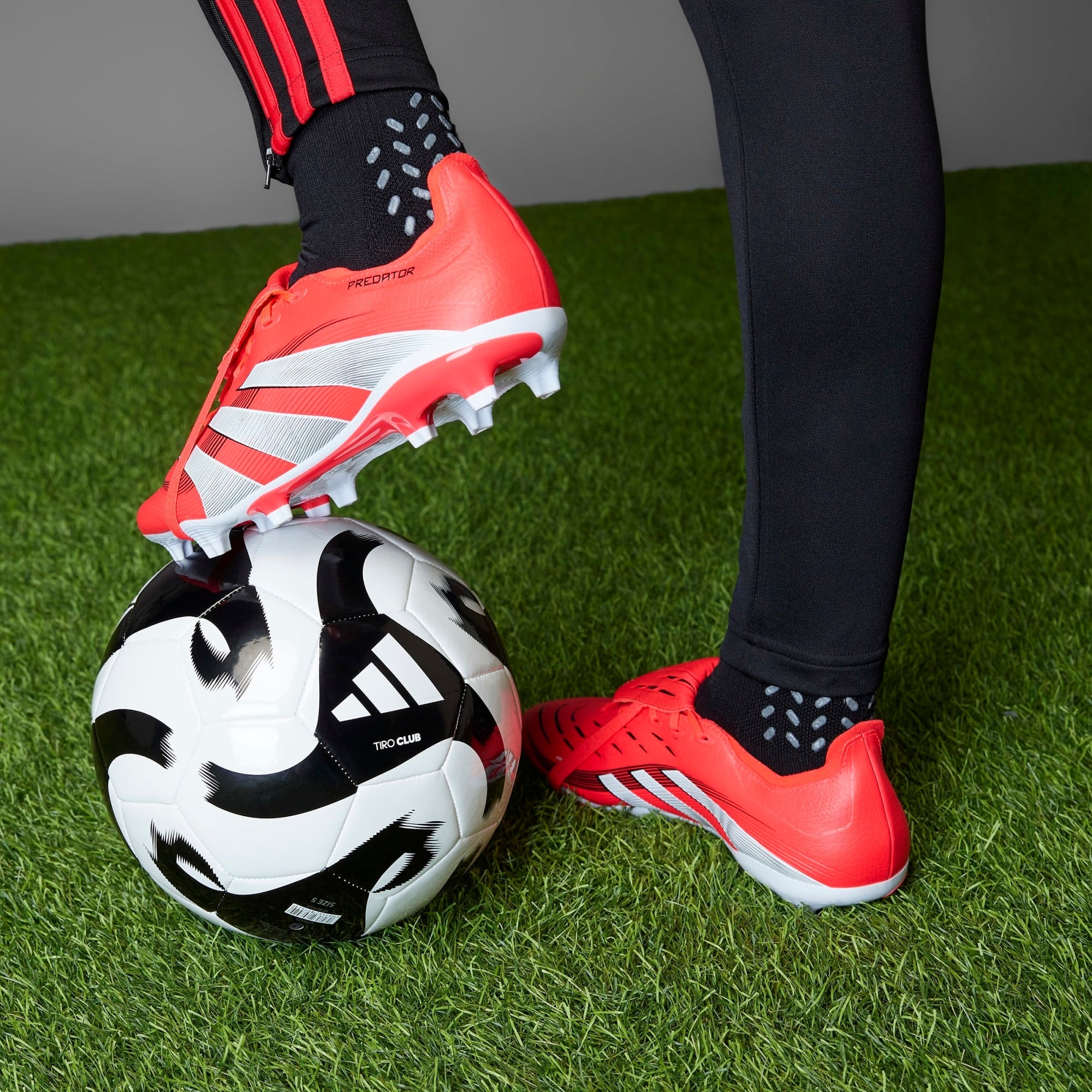 adidas Predator League Fold-Over Tongue Firm/Multi-Ground Low-Top Soccer Cleats - Lucid Red / Cloud White / Core Black