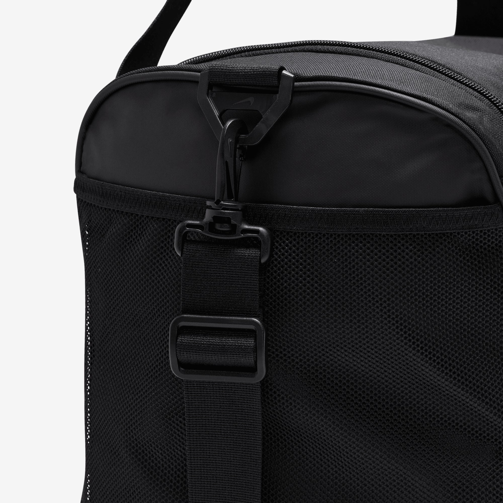 Nike Academy Team Soccer Duffel Bag (Medium, 60L) - Black/Black/White