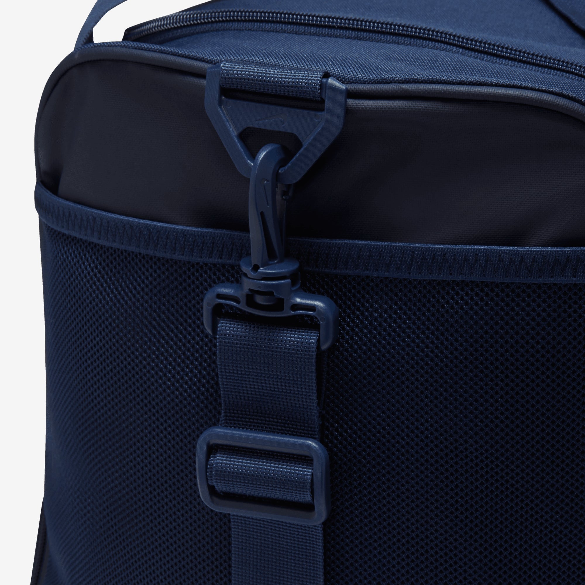 Nike Academy Team Soccer Duffel Bag (Medium, 60L) - Midnight Navy/Black/White