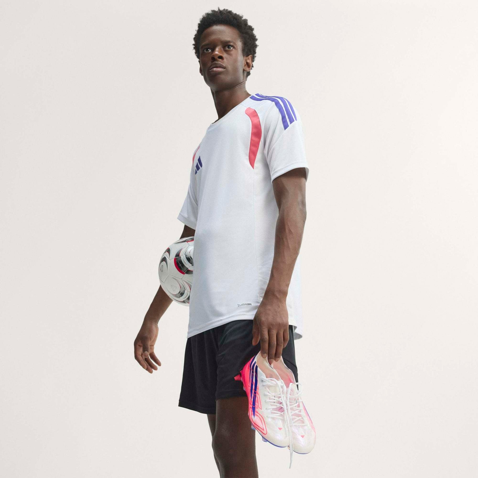 adidas F50 Hyperfast EVO Firm-Ground Low-Top Soccer Cleats - Cloud White / Solar Purple / Solar Turbo