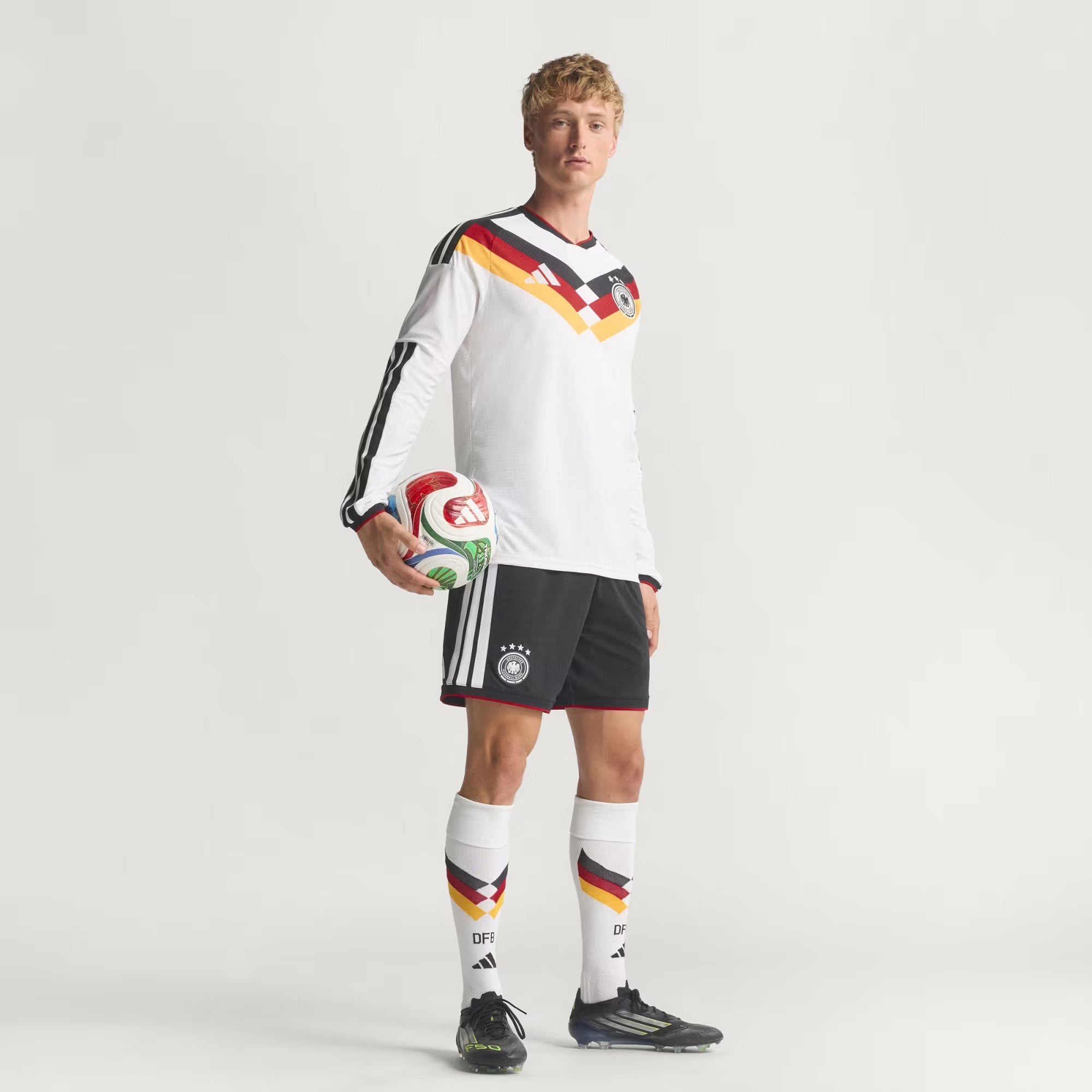adidas Germany 2026 Match Home Men's Soccer Authentic Long-Sleeve Jersey - White