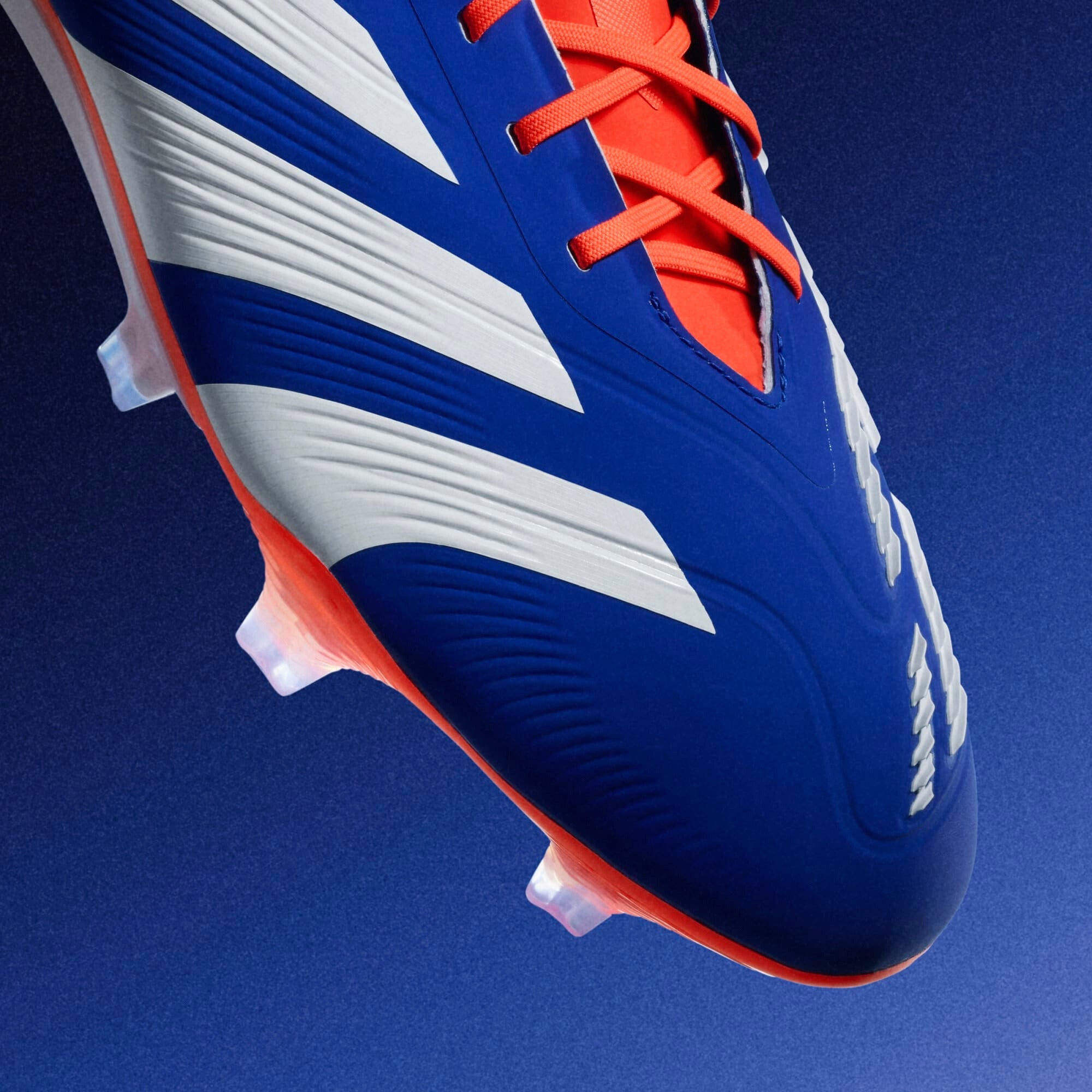 adidas Predator Elite FG Low-Top Soccer Cleats - Lucid Blue / Cloud White / Solar Red
