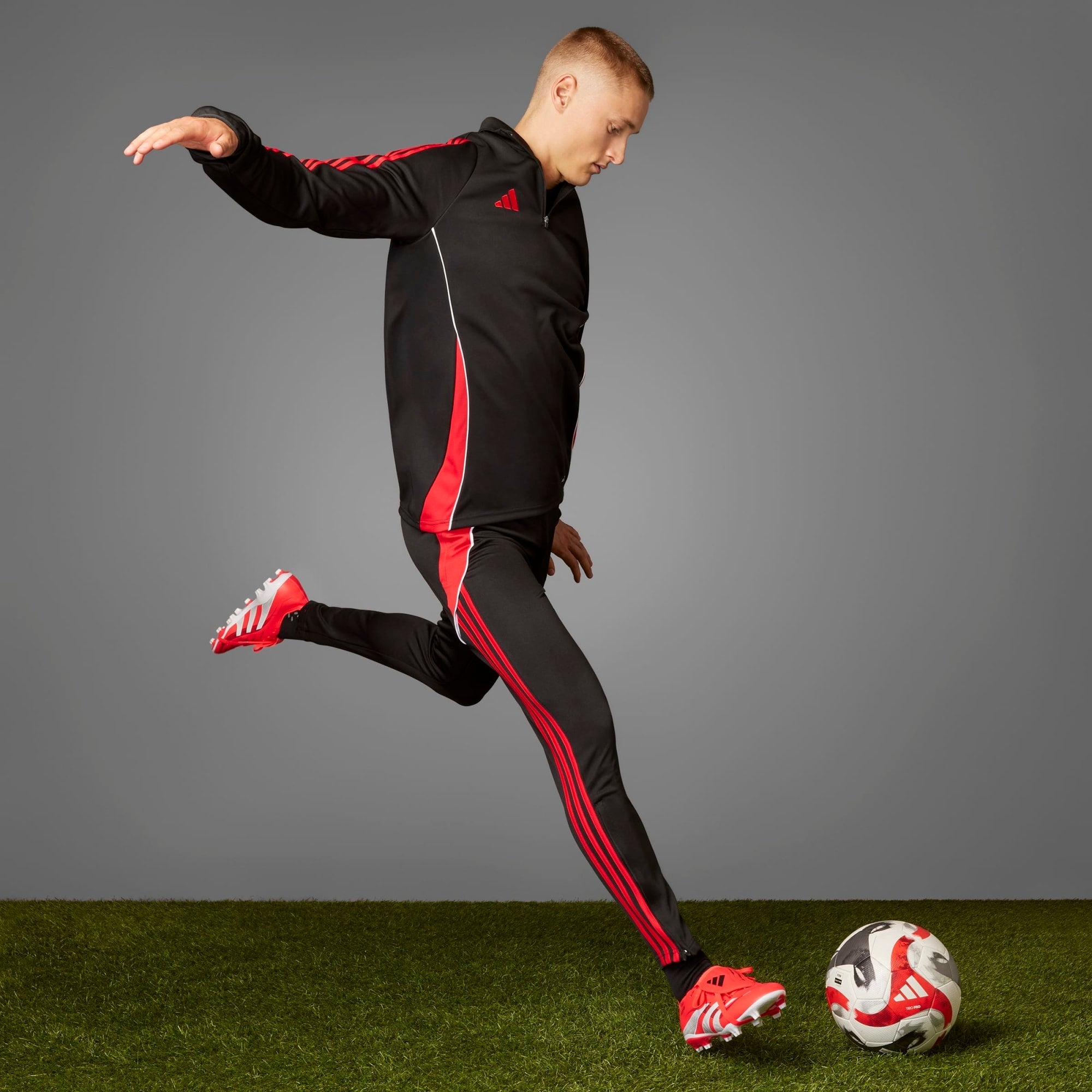 adidas Predator League Fold-Over Tongue Firm/Multi-Ground Low-Top Soccer Cleats - Lucid Red / Cloud White / Core Black