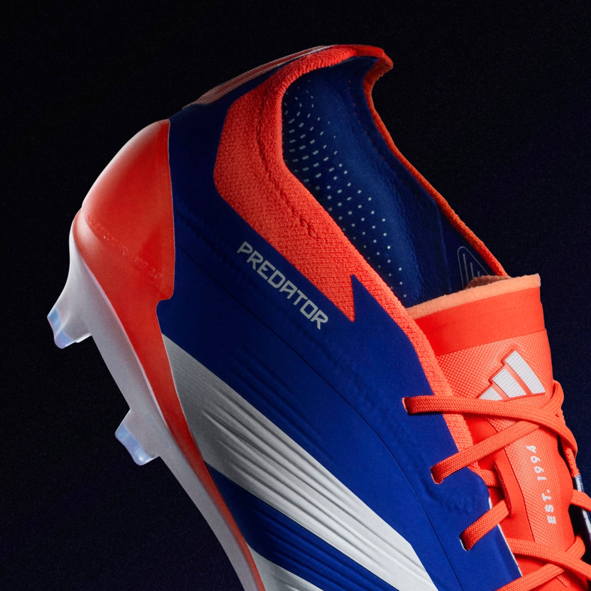 adidas Predator Elite FG Low-Top Soccer Cleats - Lucid Blue / Cloud White / Solar Red