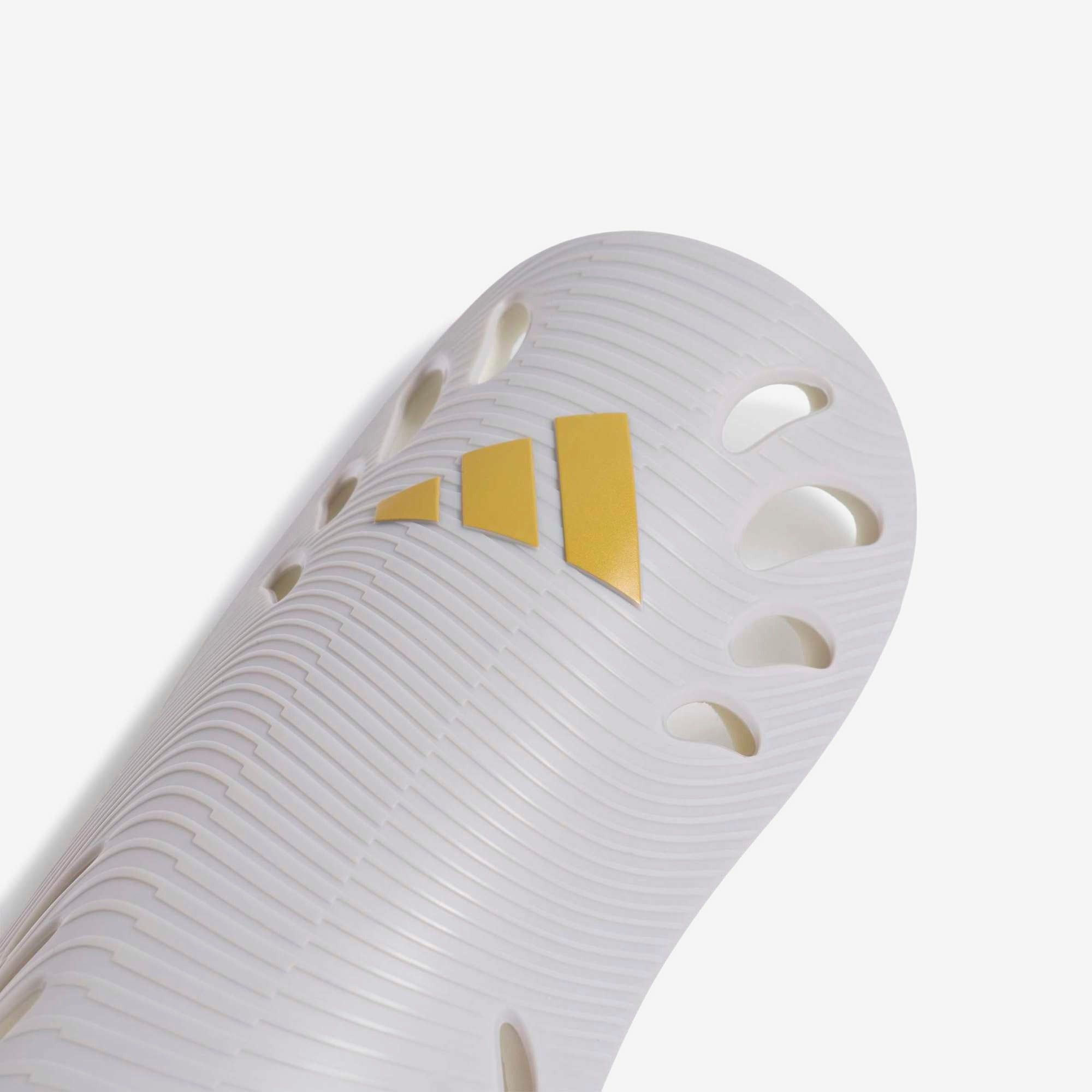 adidas Adiflex Soccer Shin Guards - Team Light Grey / Gold Met.