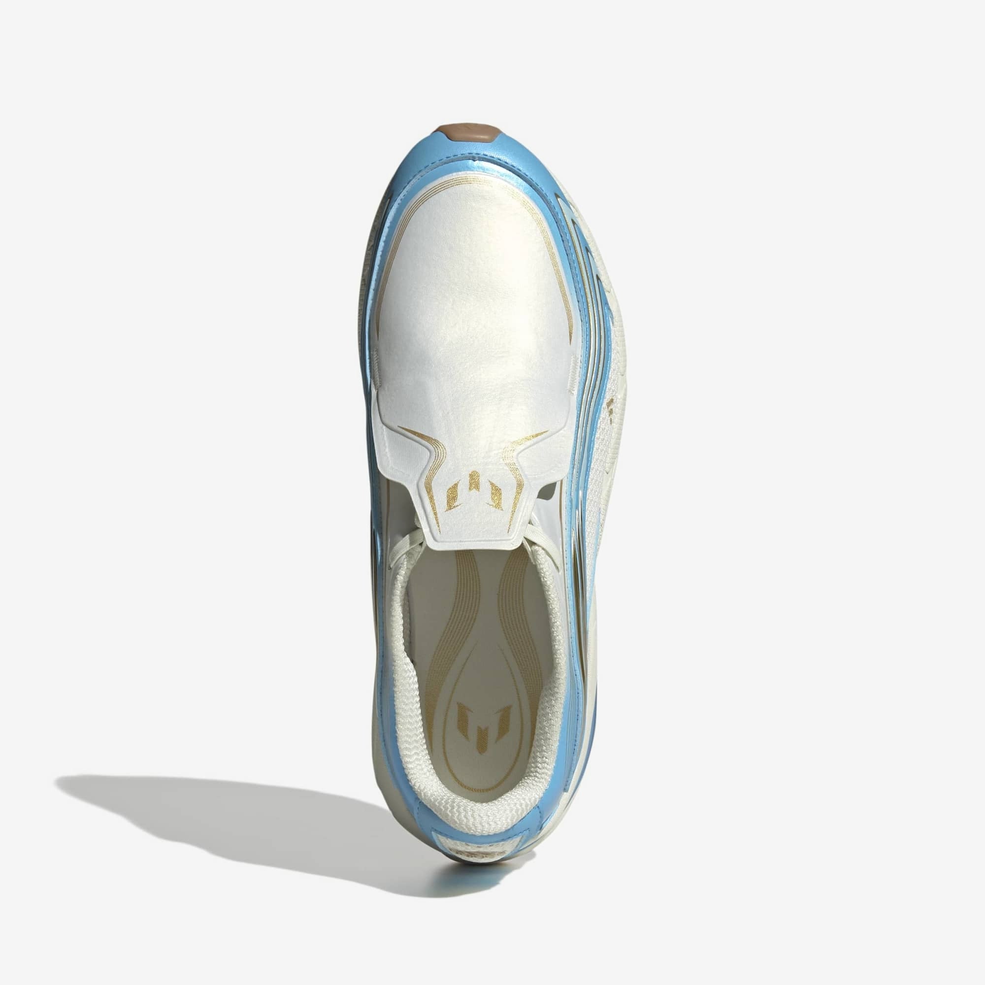 adidas Adistar Messi Low-Top Soccer Shoes - Ivory / Semi Blue Burst / Icey Blue