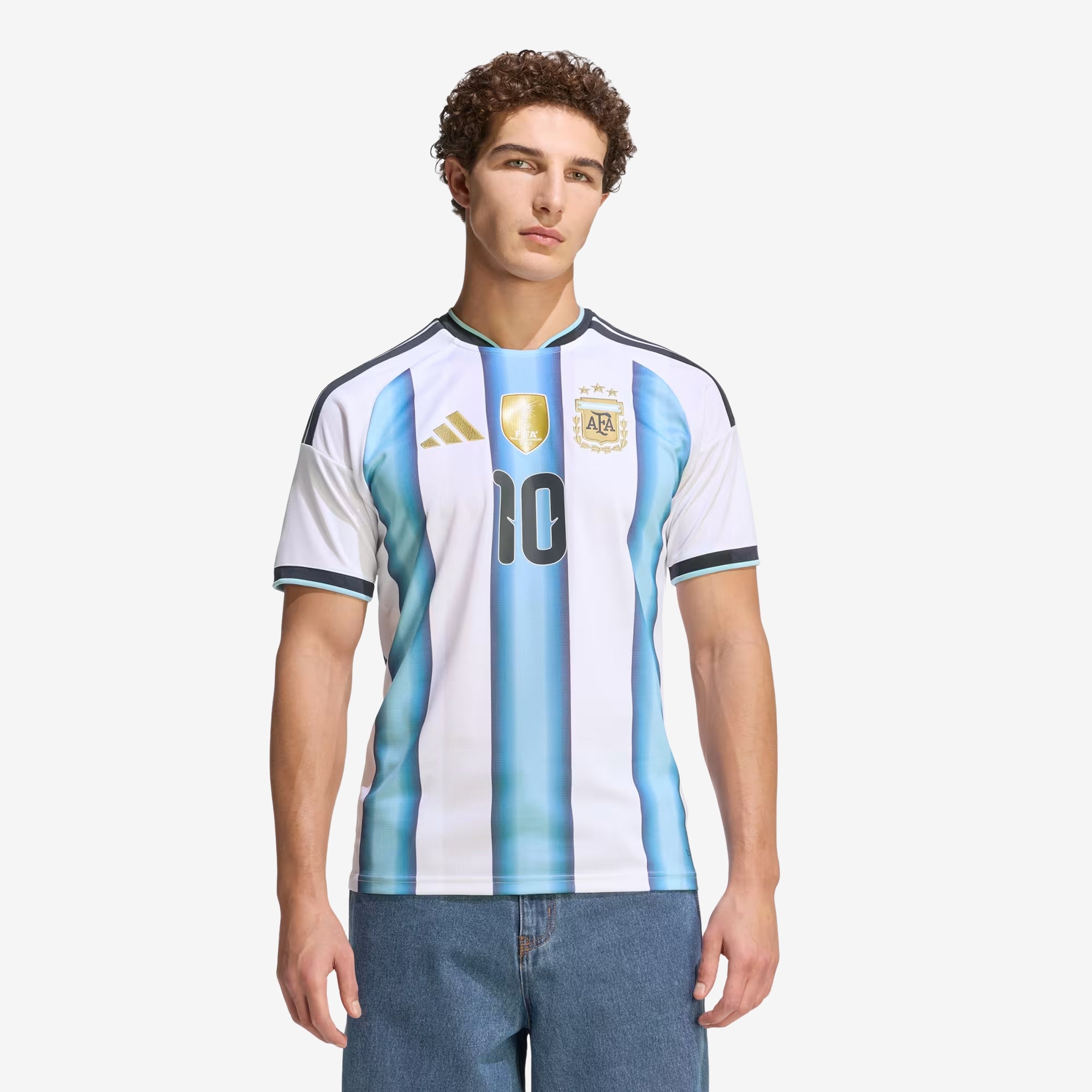 adidas Argentina 2026 Stadium Home Messi Men's Soccer Jersey - White / Icey Blue / Light Blue