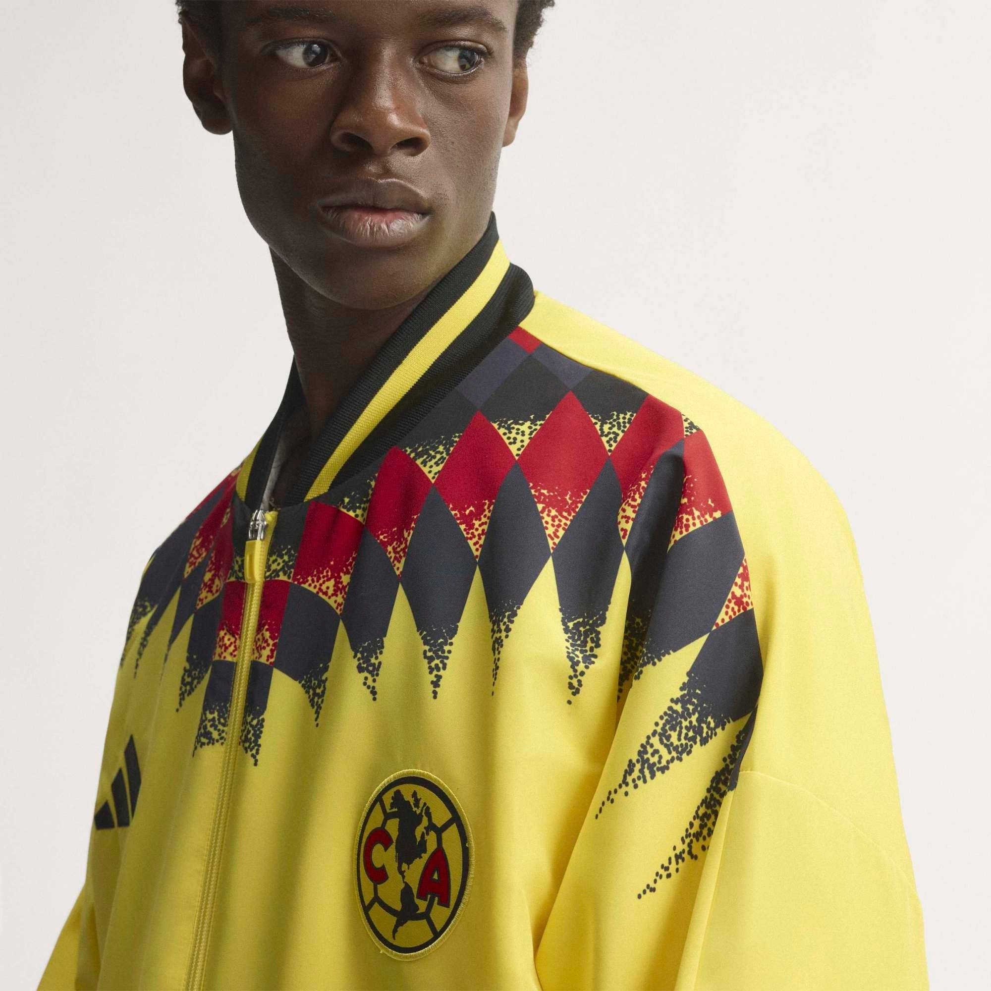 adidas Club America Stadium Track Top Men's Full-Zip Soccer Jacket - Impact Yellow