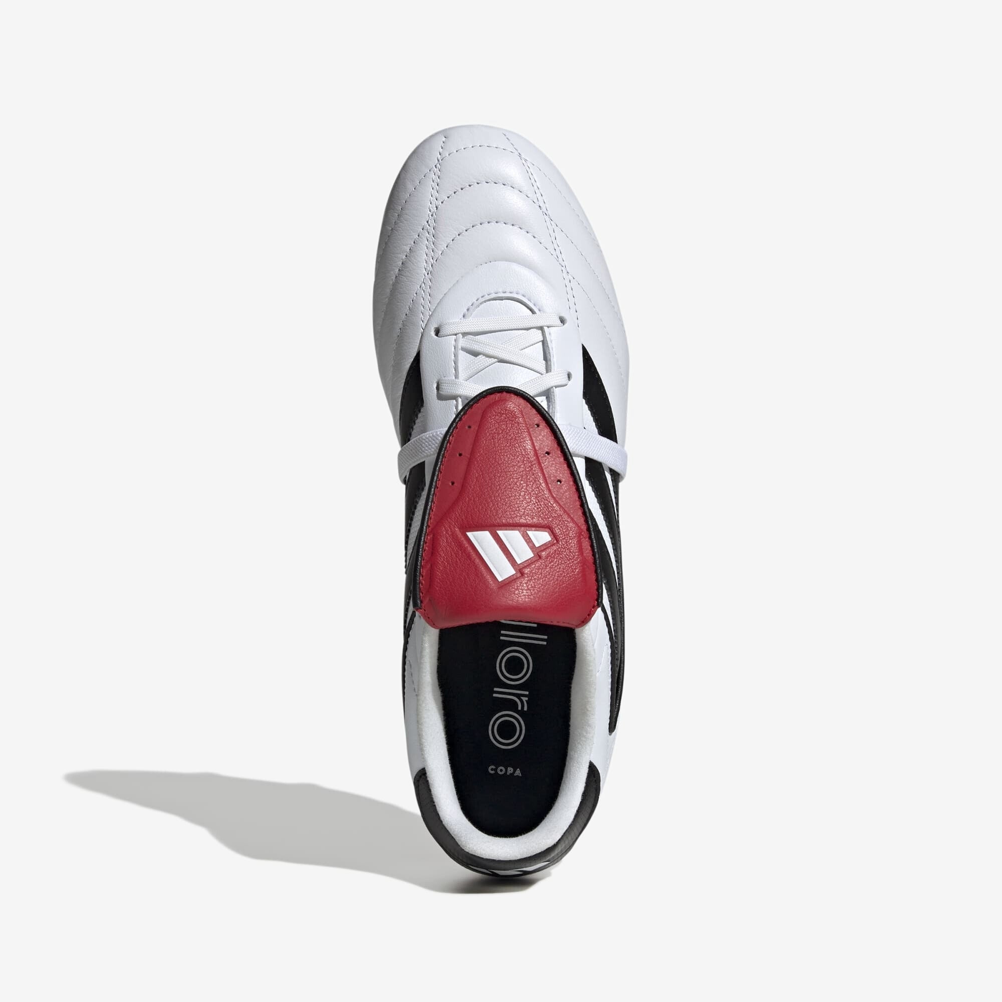 adidas Copa Gloro 2 Firm-Ground Low-Top Soccer Cleats - Cloud White / Core Black / Better Scarlet