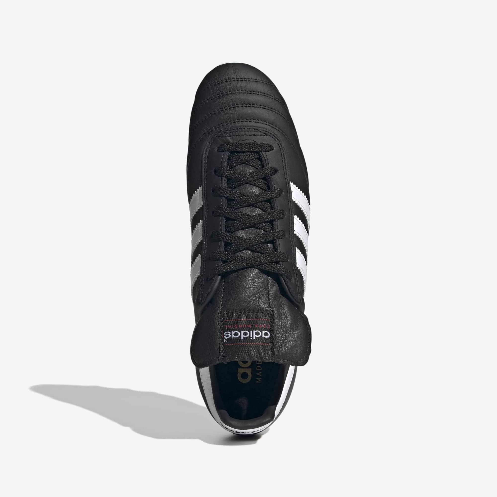 adidas Copa Mundial Firm-Ground Low-Top Soccer Cleats - Core Black / Cloud White / Silver Metallic