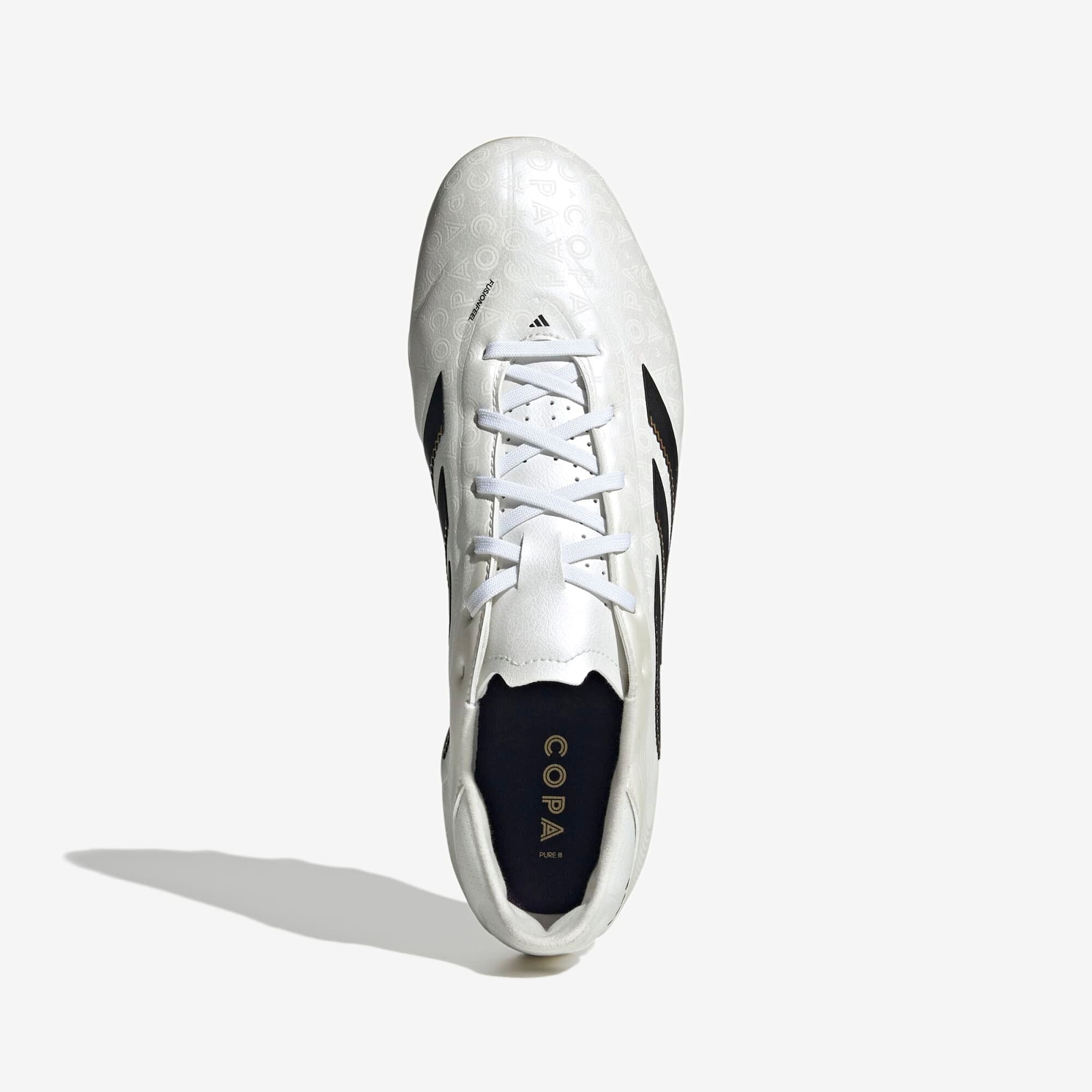 adidas Copa Pure 3 League FG/MG Low-Top Soccer Cleats - Zero Metallic / Core Black / Gold Metallic
