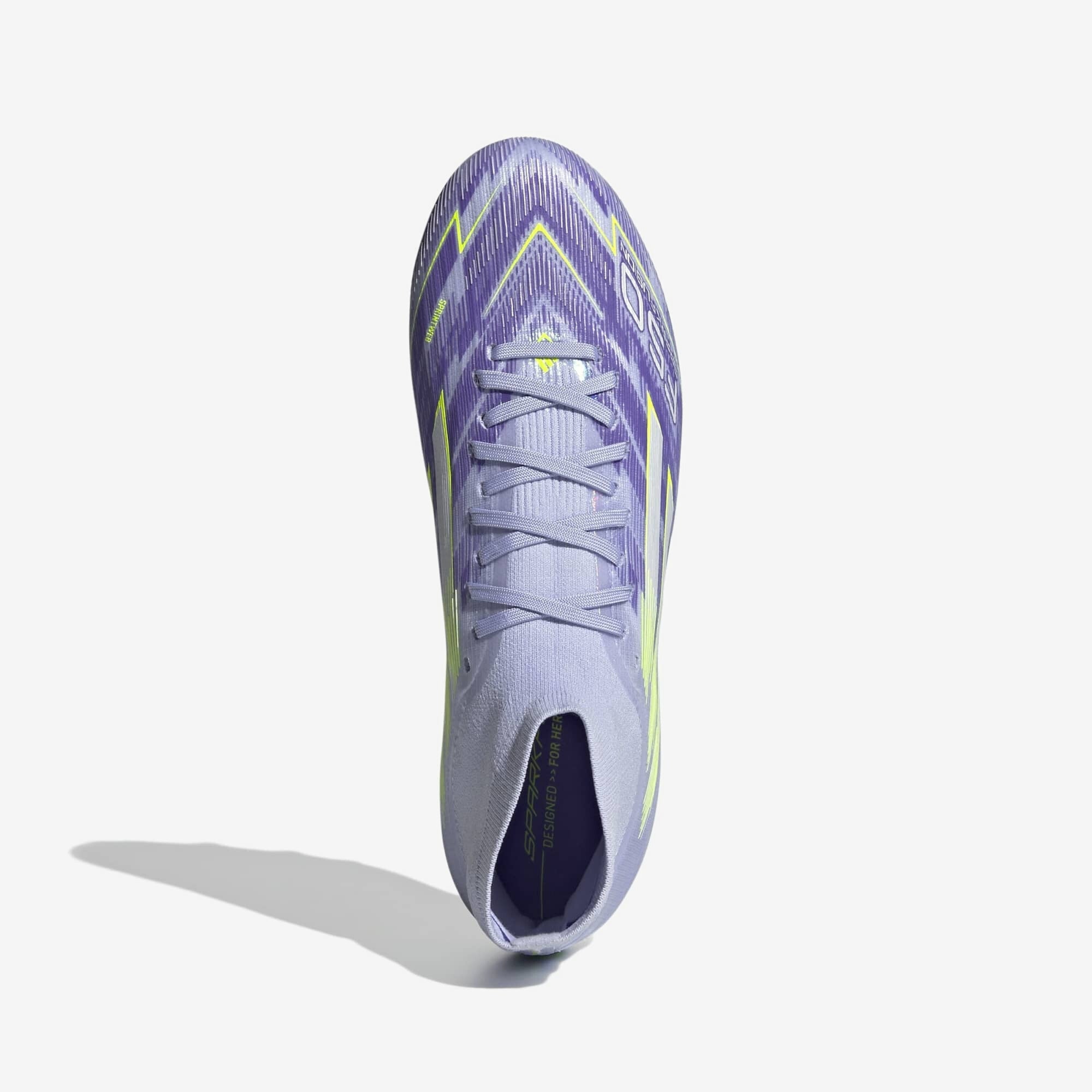 adidas F50 Sparkfusion Pro (Women's) Firm Ground/Artificial Grass High-Top Soccer Cleats - Violet Tone / Lucid Lemon / Purple Rush