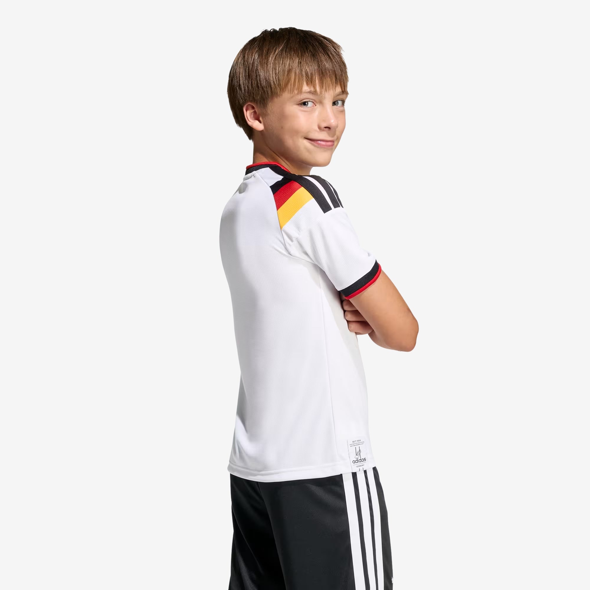 adidas Germany 2026 Stadium Home Big Kids' Soccer Jersey - White