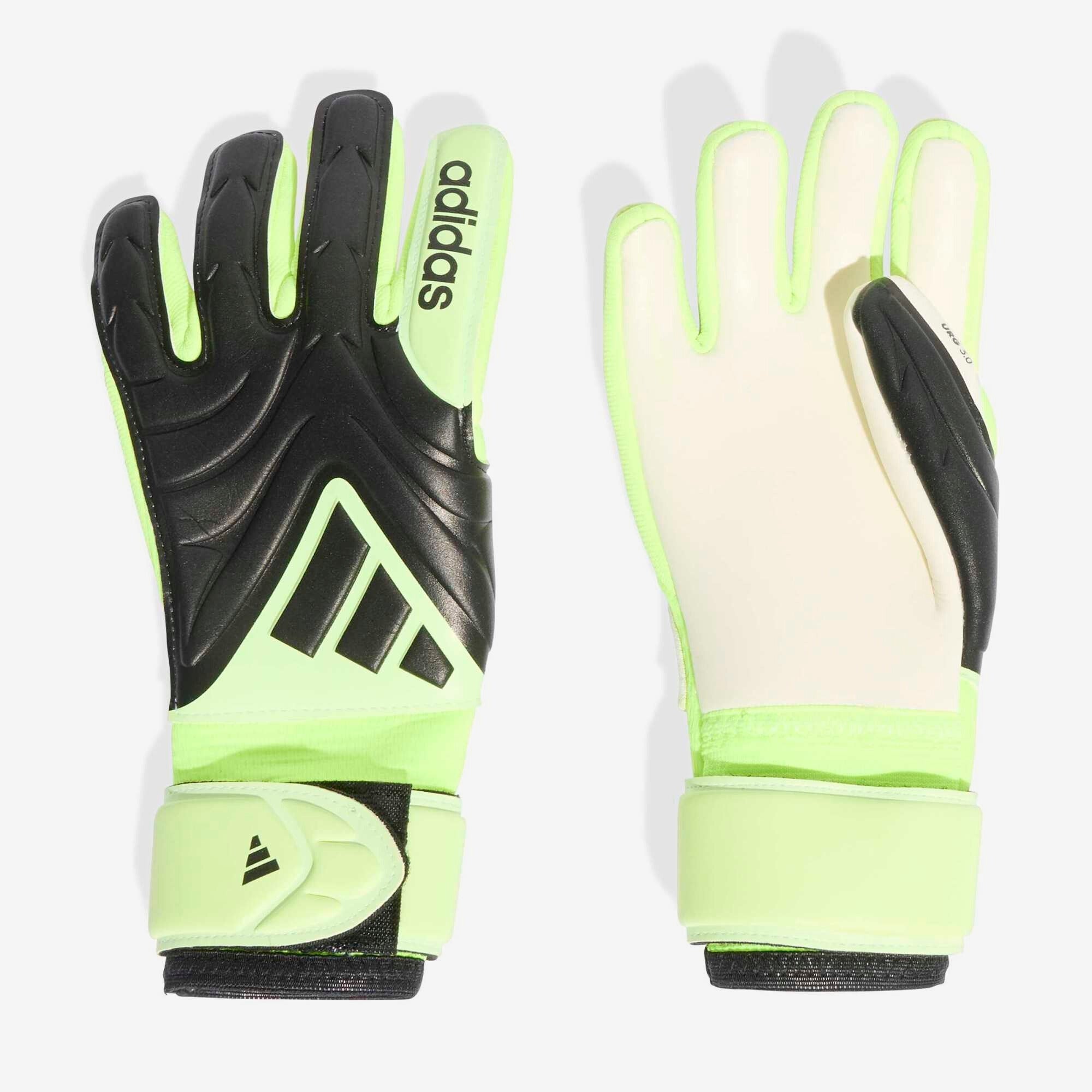 adidas Jr. Copa League Goalkeeper Gloves - Black / Black / Lucid Lemon
