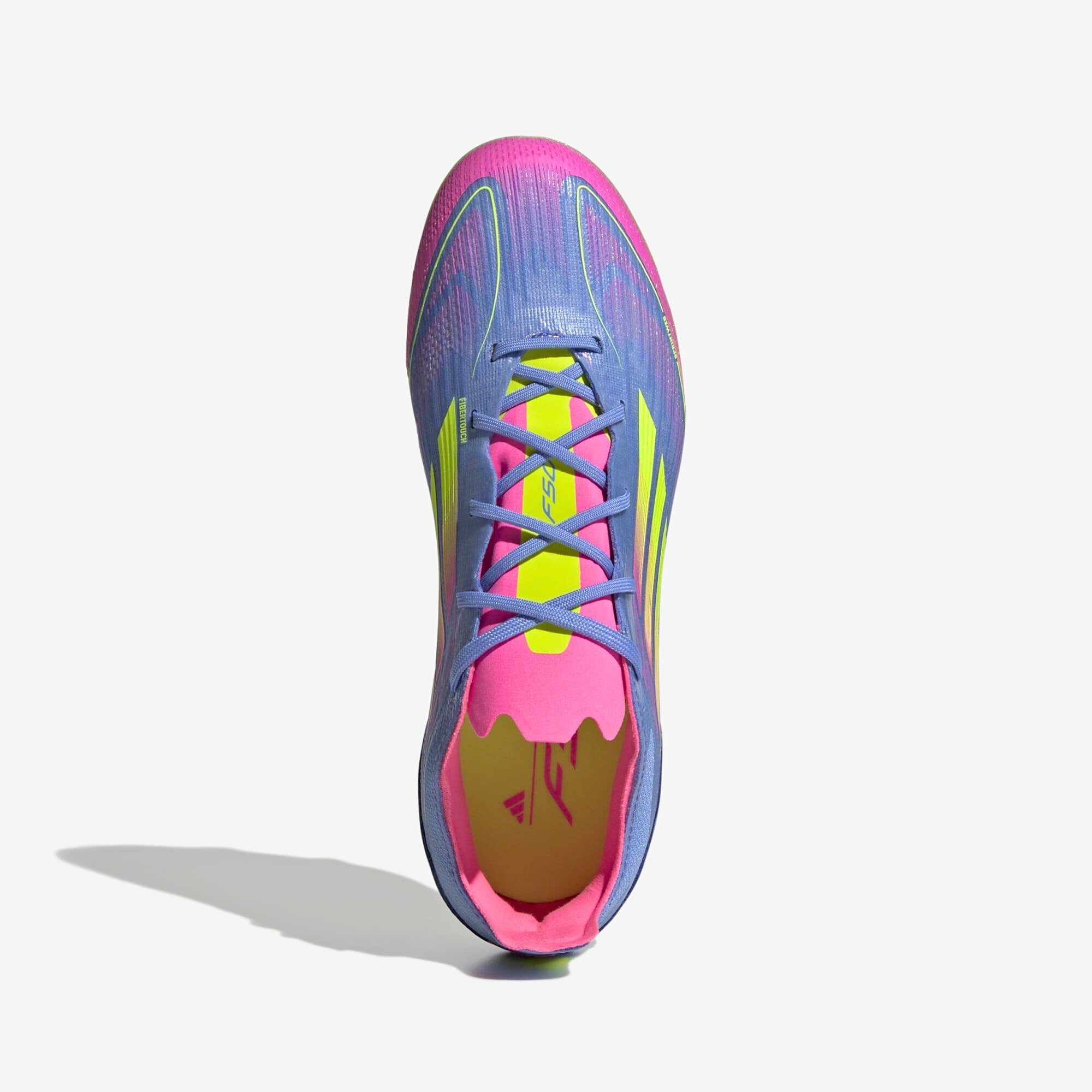 adidas Jr. F50 Elite Little/Big Kids' FG Low-Top Soccer Cleats - Blue Fusion / Lucid Lemon / Lucid Pink