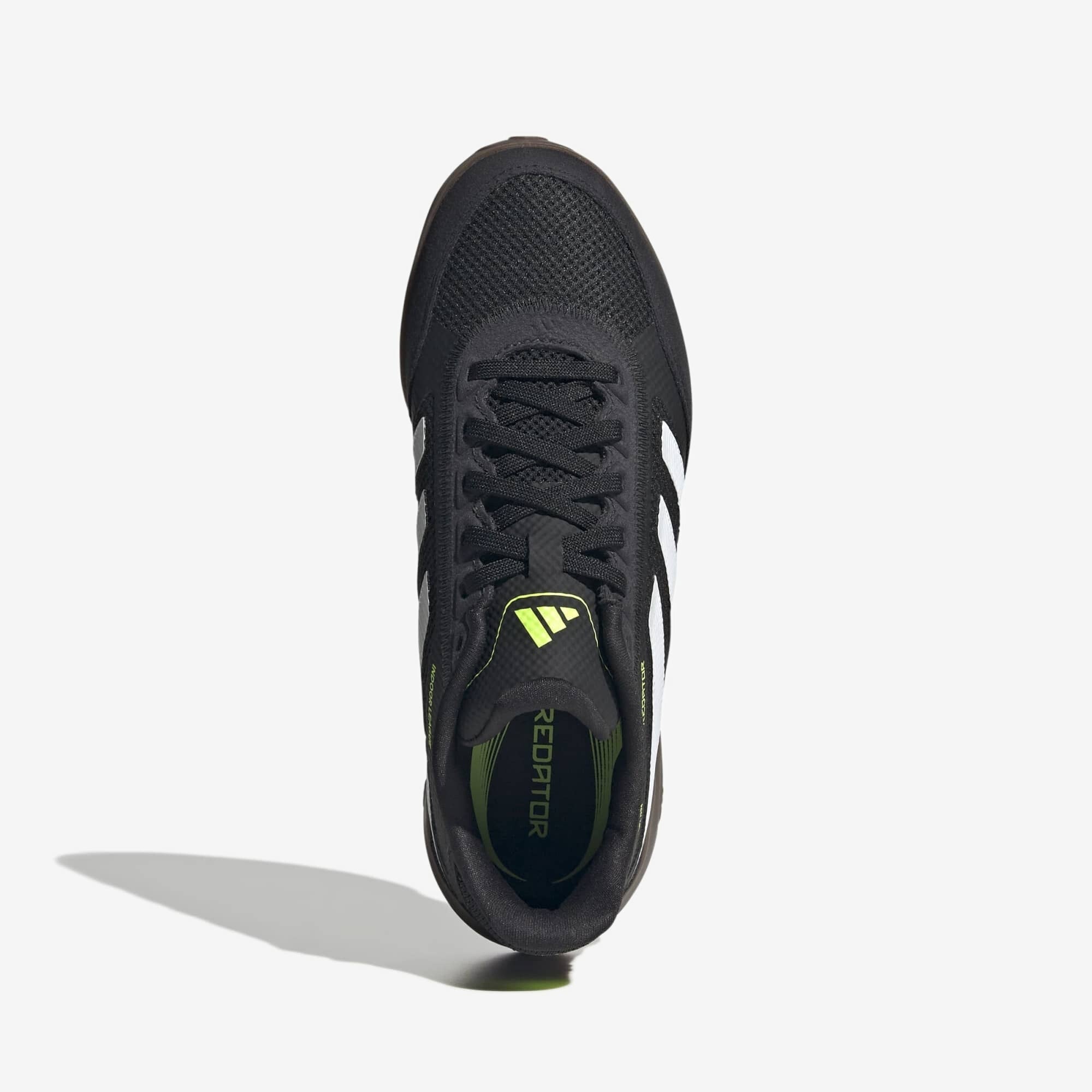 adidas Jr. Predator League Big Kids' Indoor/Court Low-Top Soccer Shoes - Core Black / Cloud White / Lucid Lemon