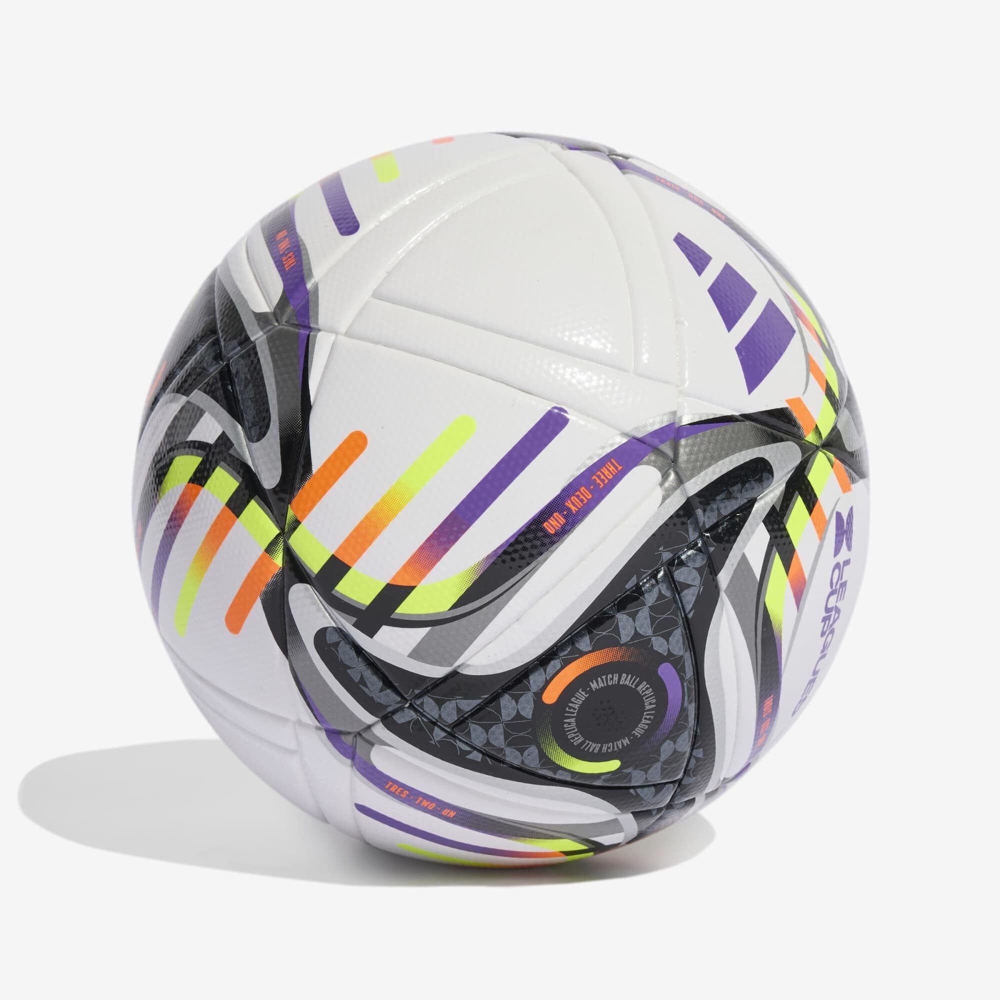 adidas Leagues Cup 25 League Soccer Ball - White / Black / Solar Orange / Solar Yellow