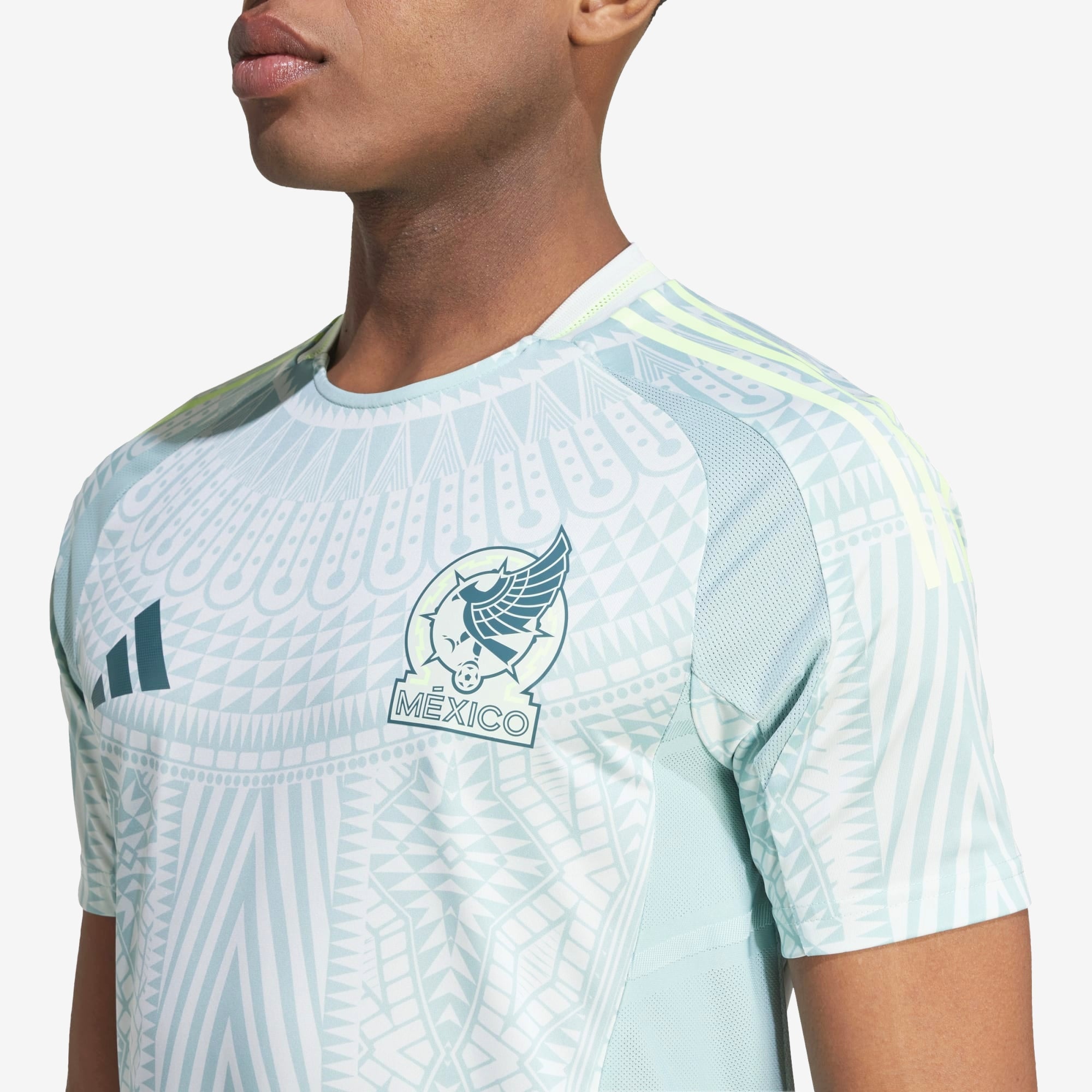 adidas Mexico 2024 Match Away Men's HEAT.RDY Soccer Authentic Jersey - Linen Green