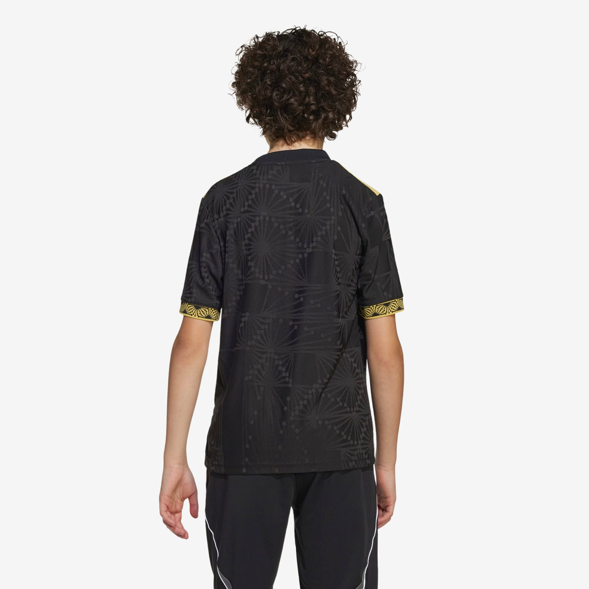 adidas Mexico 2025 Stadium Gold Big Kids' HEAT.RDY Soccer Replica Jersey - Black