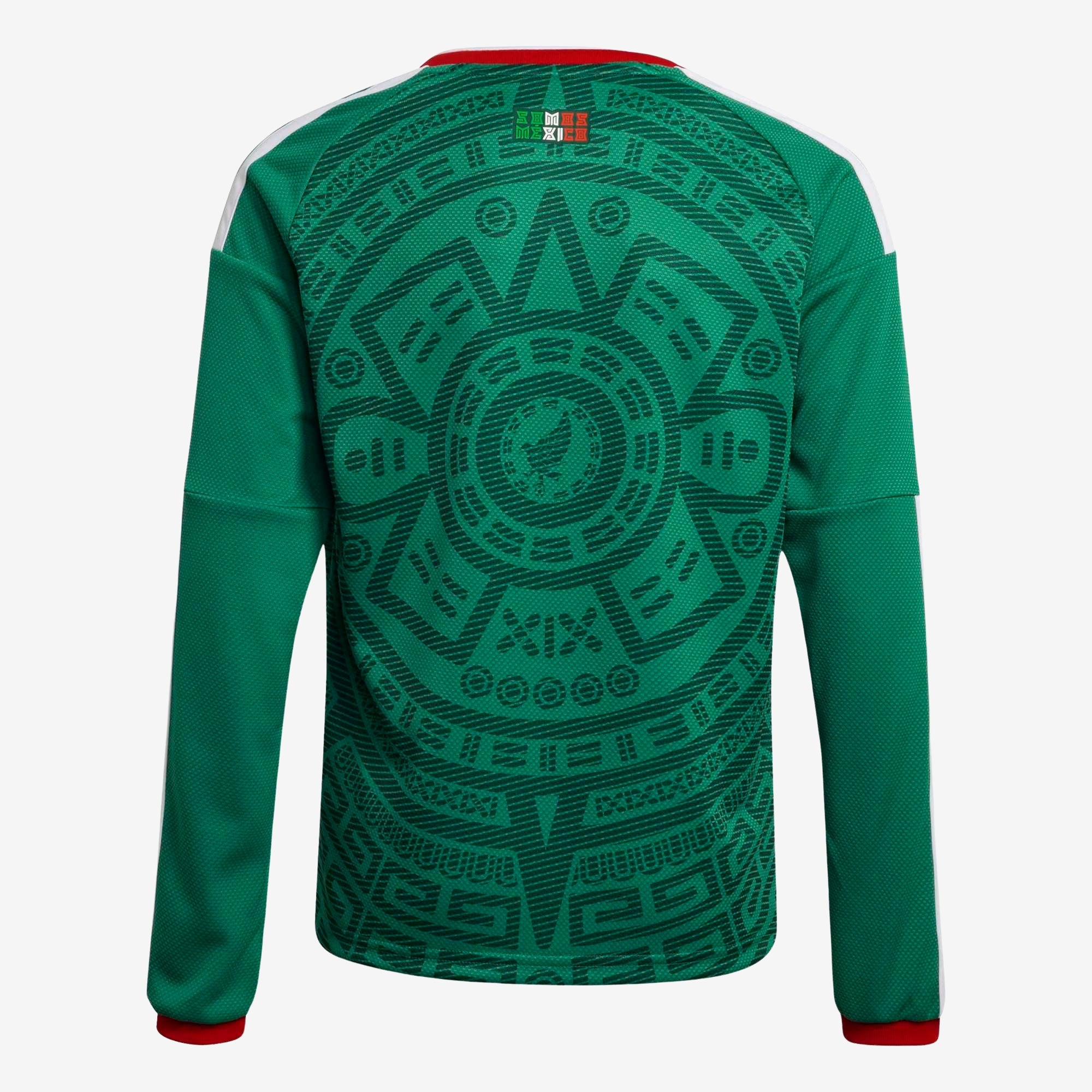 adidas Mexico 2026 Stadium Home Big Kids' Soccer Long-Sleeve Jersey - Bold Green
