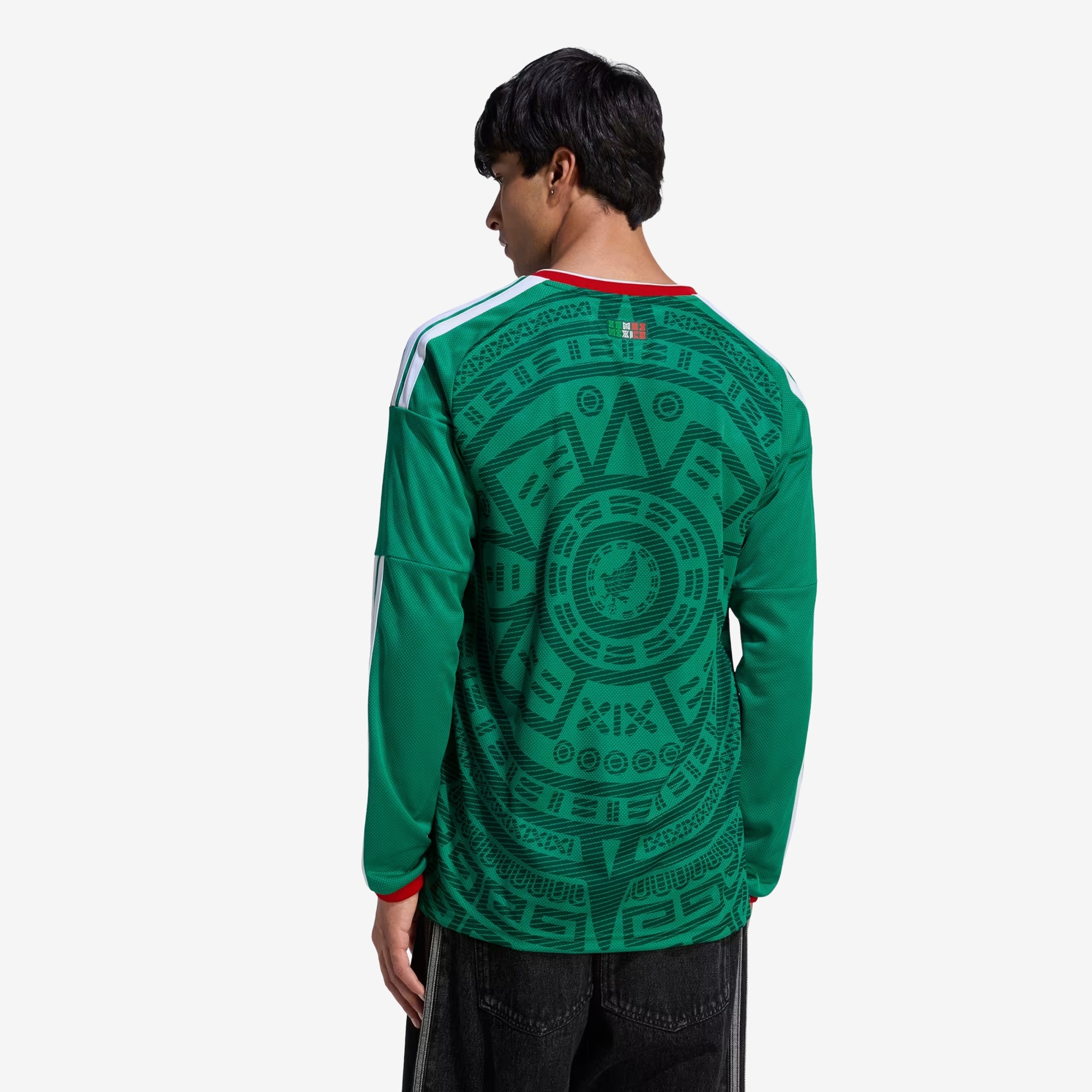 adidas Mexico 2026 Stadium Home Men's Soccer Replica Long-Sleeve Jersey - Bold Green