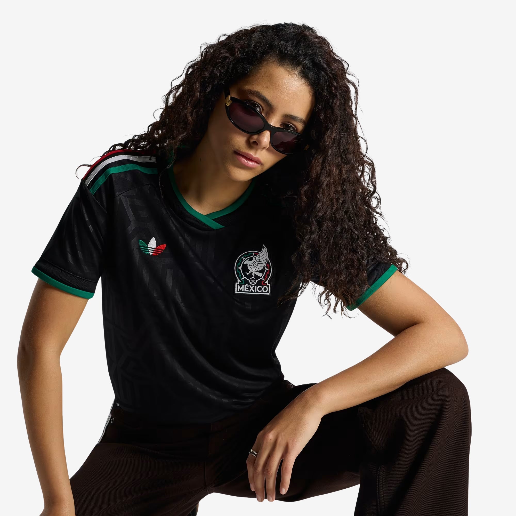 adidas Mexico 2026 Stadium Third Women's Soccer Jersey - Black