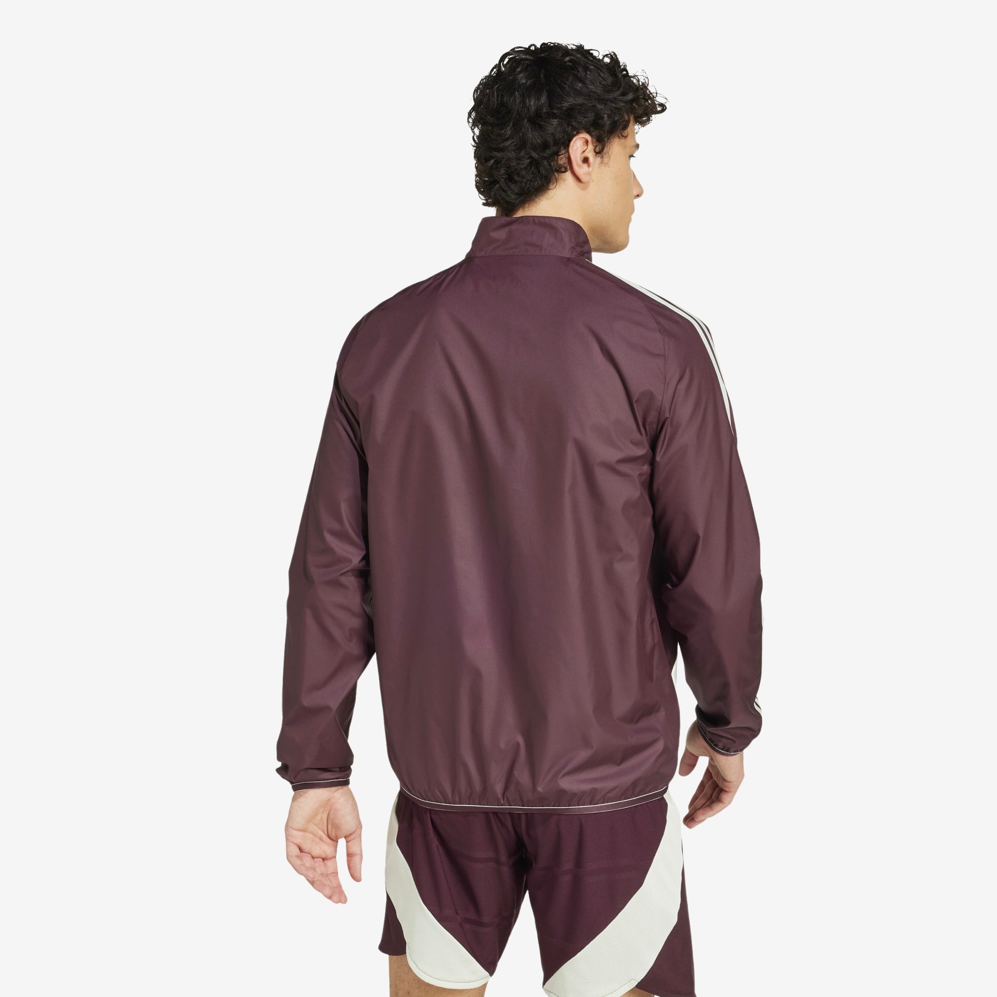 adidas Mexico Anthem Men's Full-Zip Soccer Jacket - Dark Burgundy / Linen Green