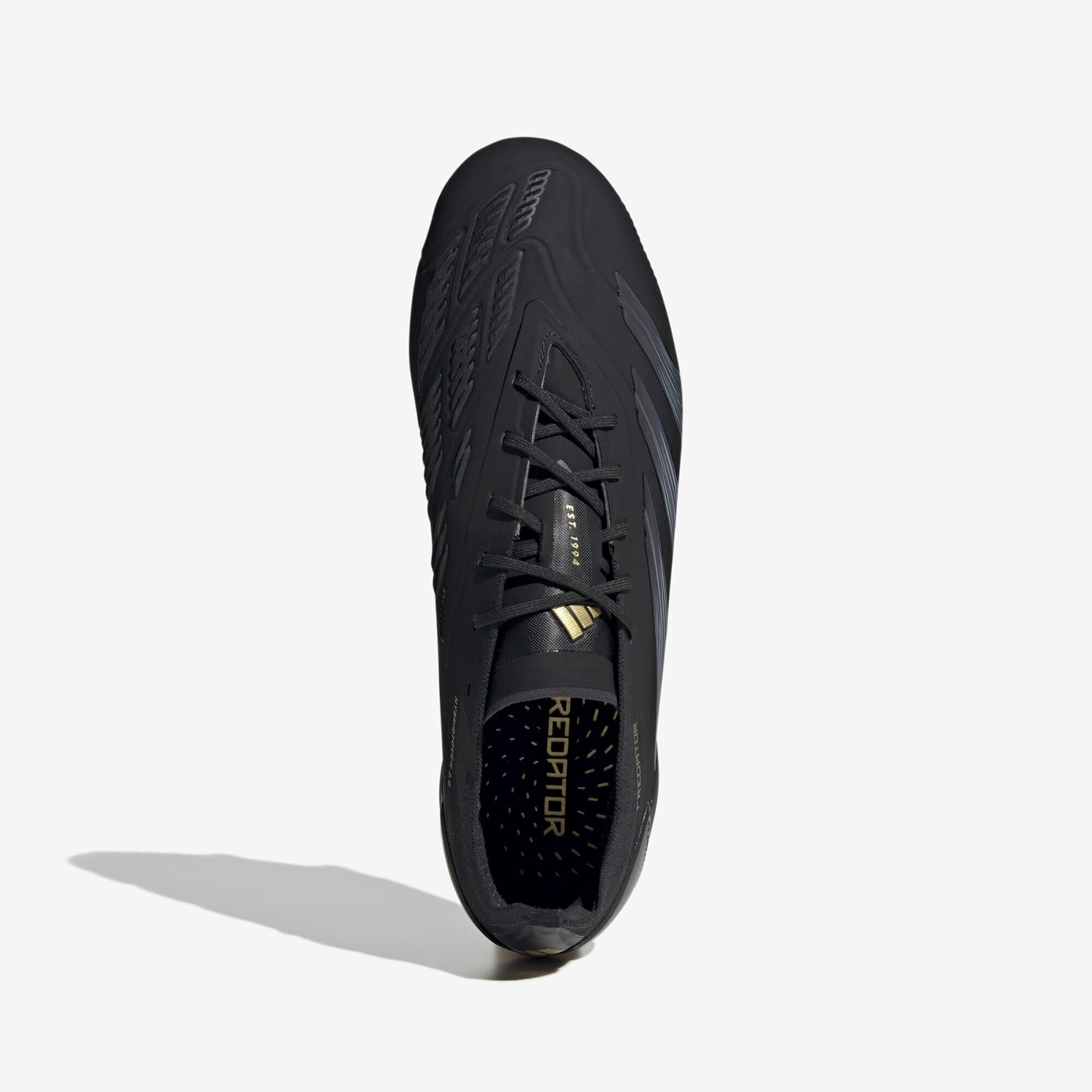 adidas Predator Elite FG Low-Top Soccer Cleats - Core Black / Carbon / Gold Metallic