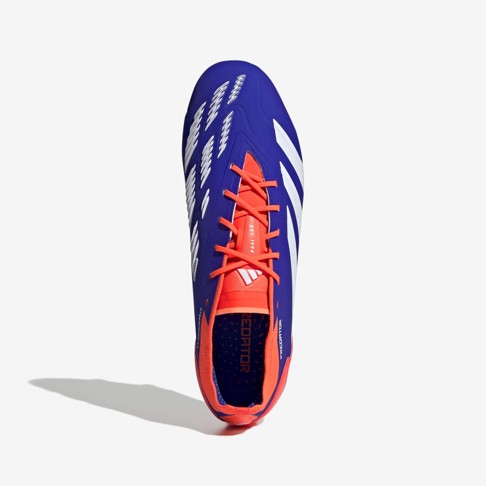 adidas Predator Elite FG Low-Top Soccer Cleats - Lucid Blue / Cloud White / Solar Red