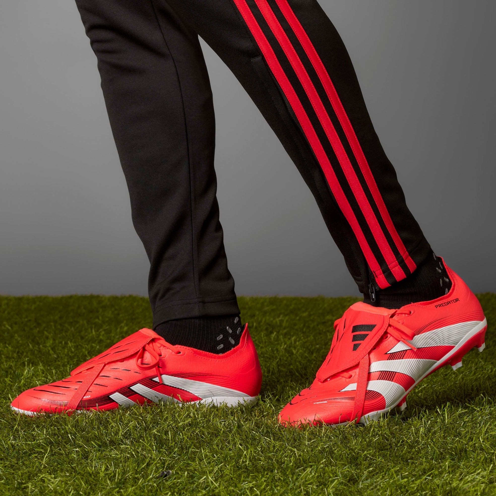 adidas Predator League Fold-Over Tongue Firm/Multi-Ground Low-Top Soccer Cleats - Lucid Red / Cloud White / Core Black