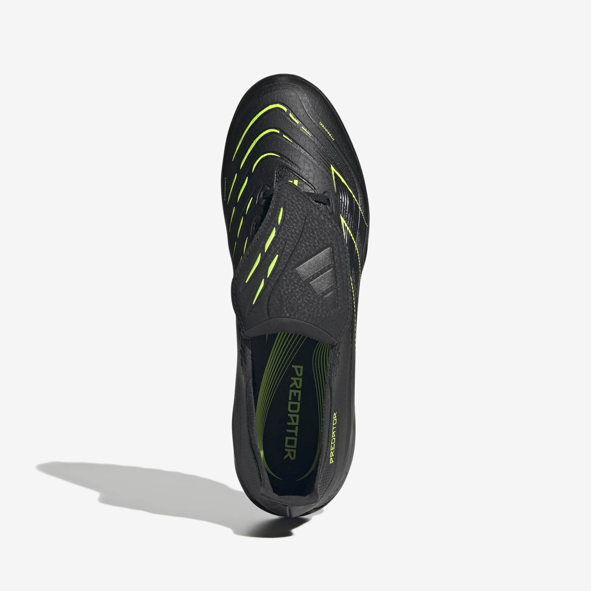 adidas Predator League Fold-Over Tongue Turf Low-Top Soccer Shoes - Core Black / Carbon / Lucid Lemon