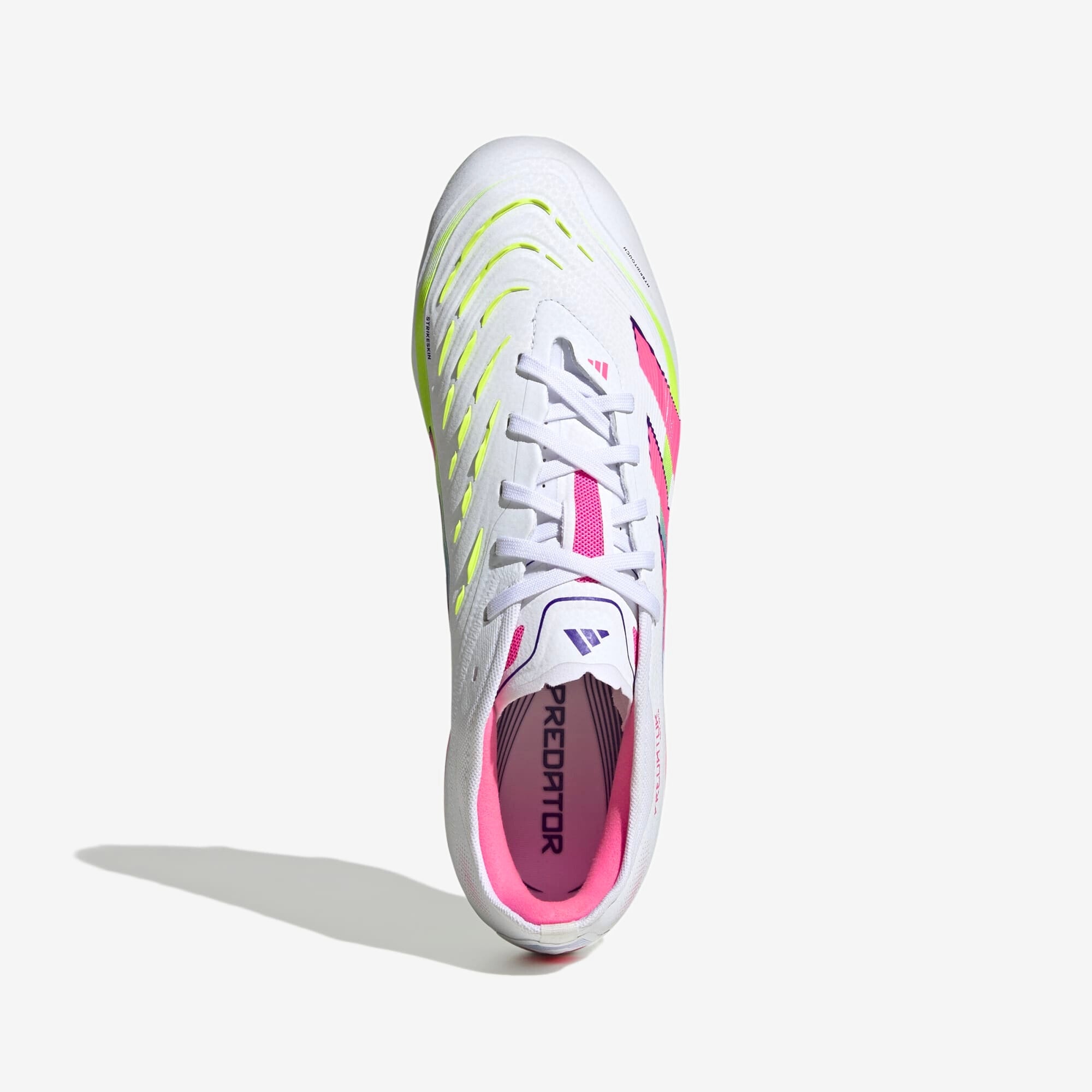 adidas Predator Pro FG Low-Top Soccer Cleats - Cloud White / Lucid Pink / Lucid Lemon