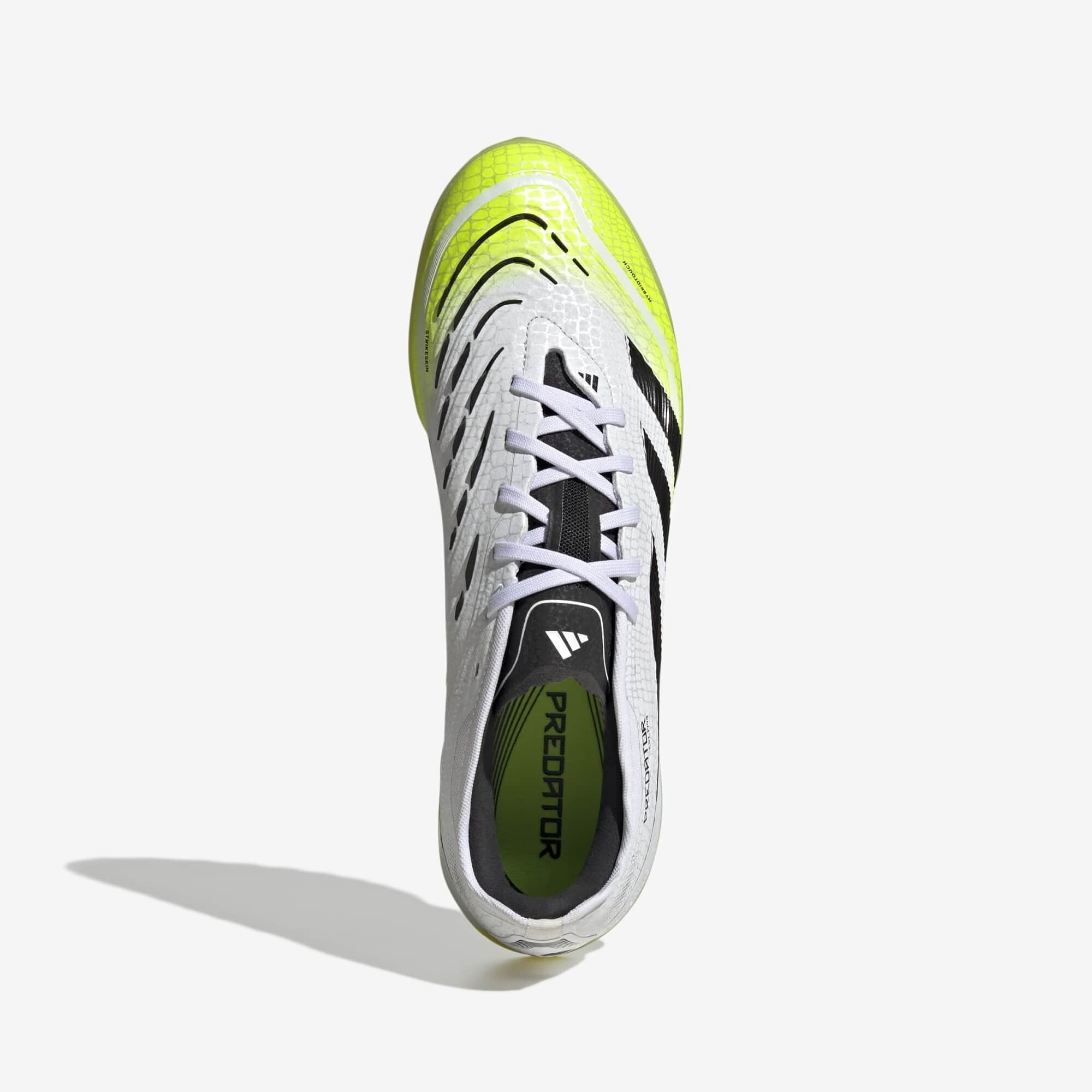 adidas Predator Pro Turf Low-Top Soccer Shoes - Cloud White / Core Black / Lucid Lemon