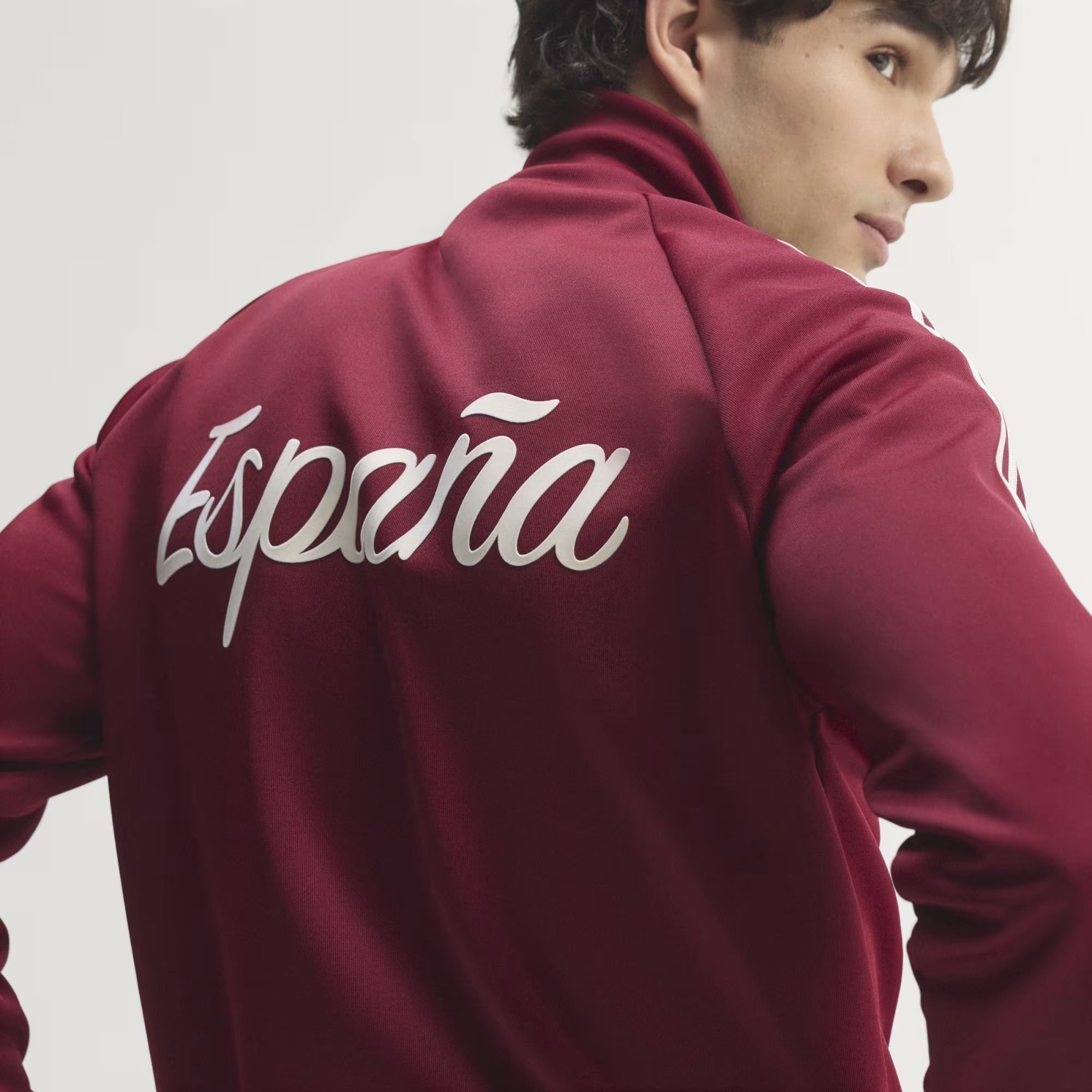 adidas Spain Originals Track Top Men's Full-Zip Soccer Jacket - Team Coll Burgundy 2