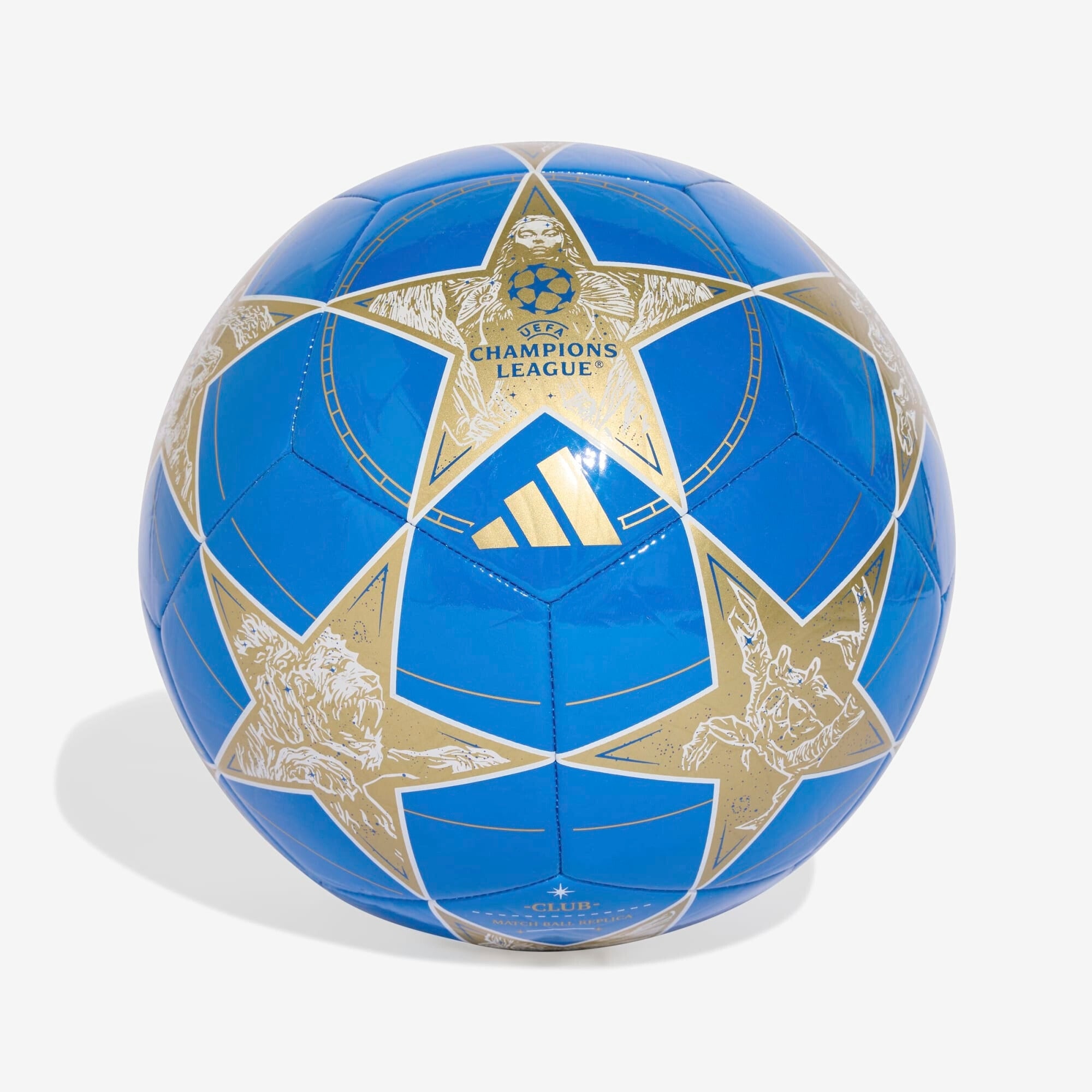 adidas UCL Club 25/26 League Stage Soccer Ball - White / Pantone / Matte Gold